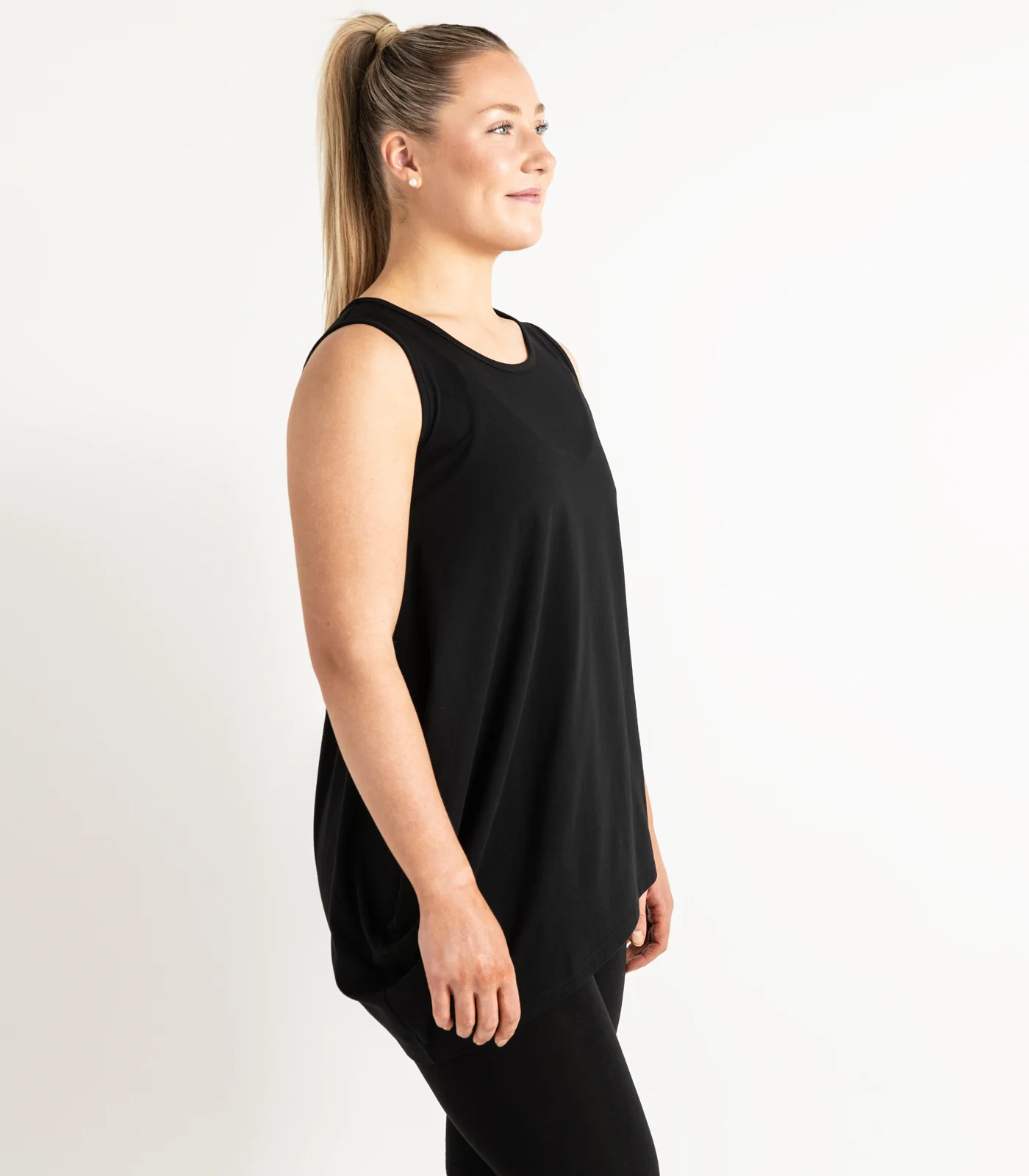 Organic Cotton Asymmetrical Tank Top - Image 3