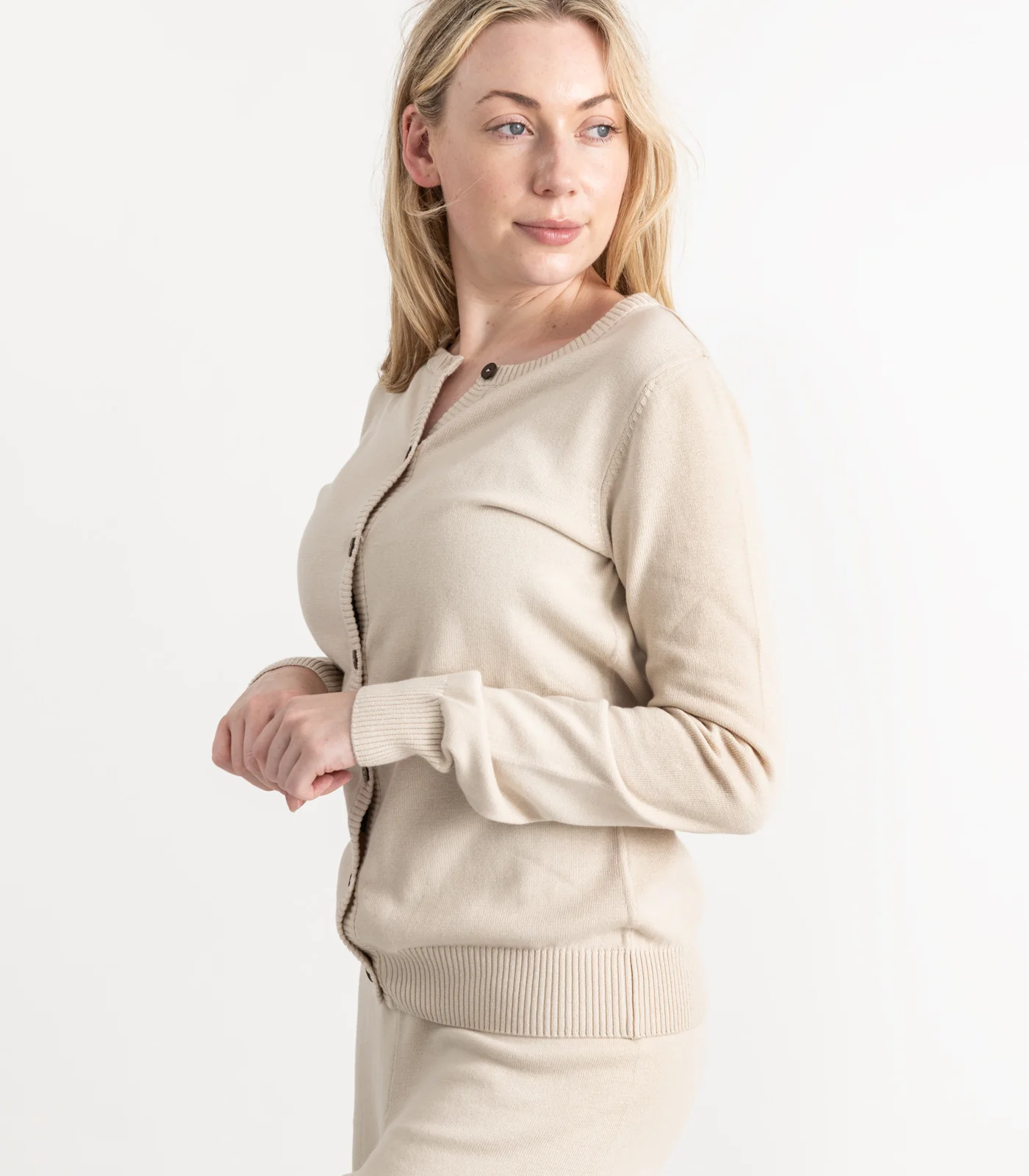 Organic Cotton Fine Knit Cardigan - Image 20