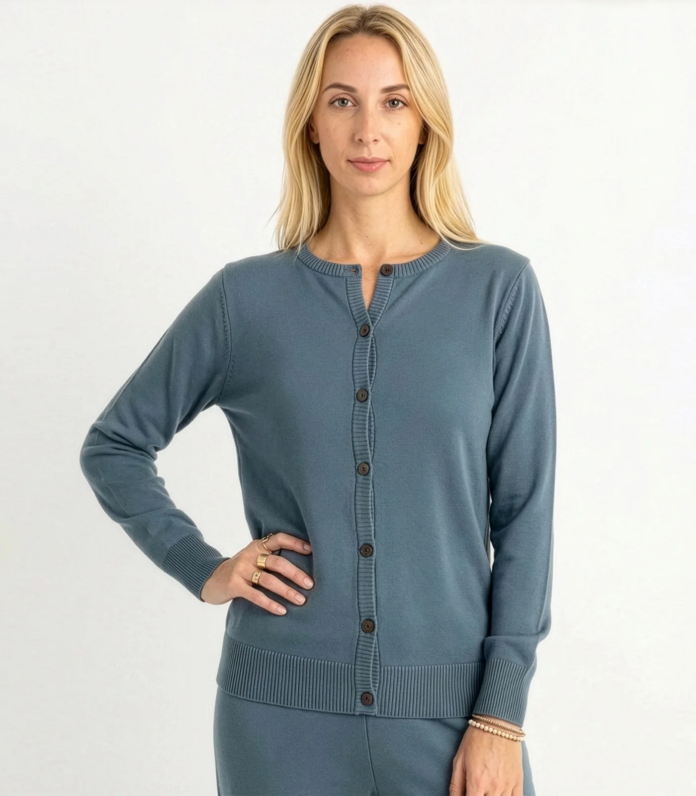 Organic Cotton Fine Knit Cardigan - Image 25