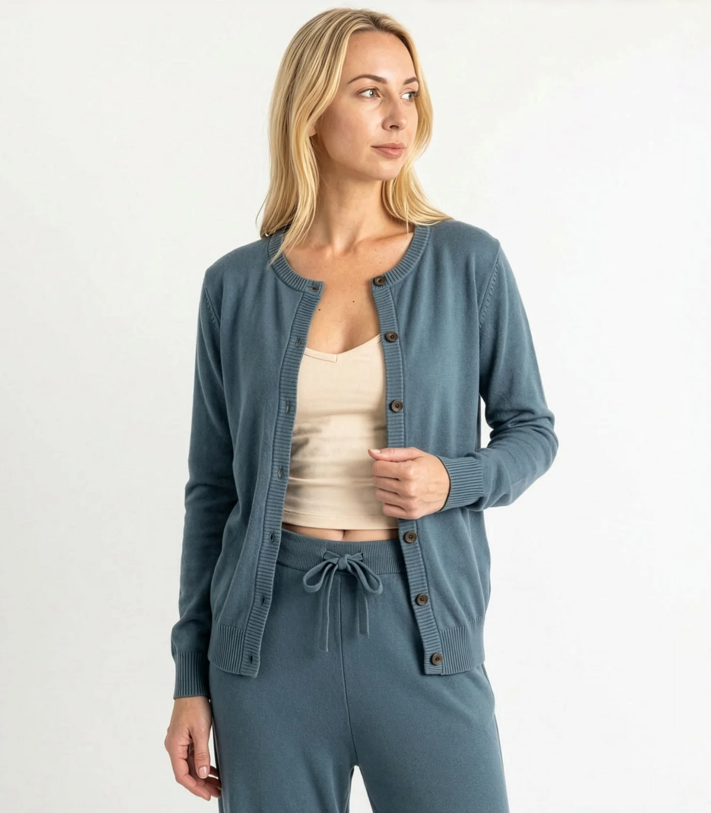 Organic Cotton Fine Knit Cardigan - Image 28