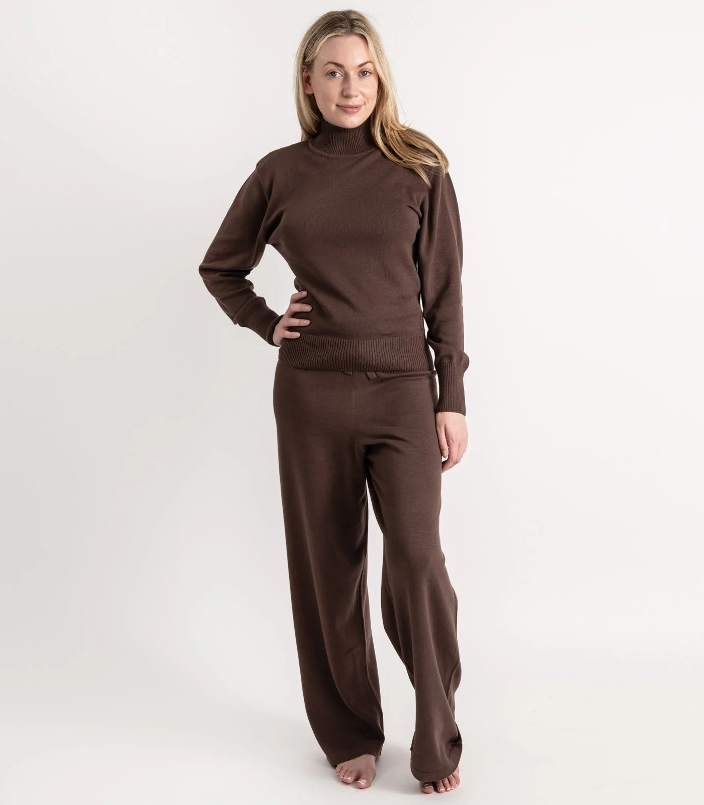 Organic Cotton Fine Knit High Neck Jumper - Image 12