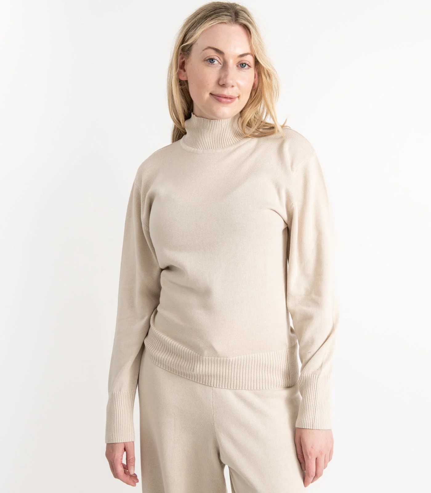 Organic Cotton Fine Knit High Neck Jumper - Image 14
