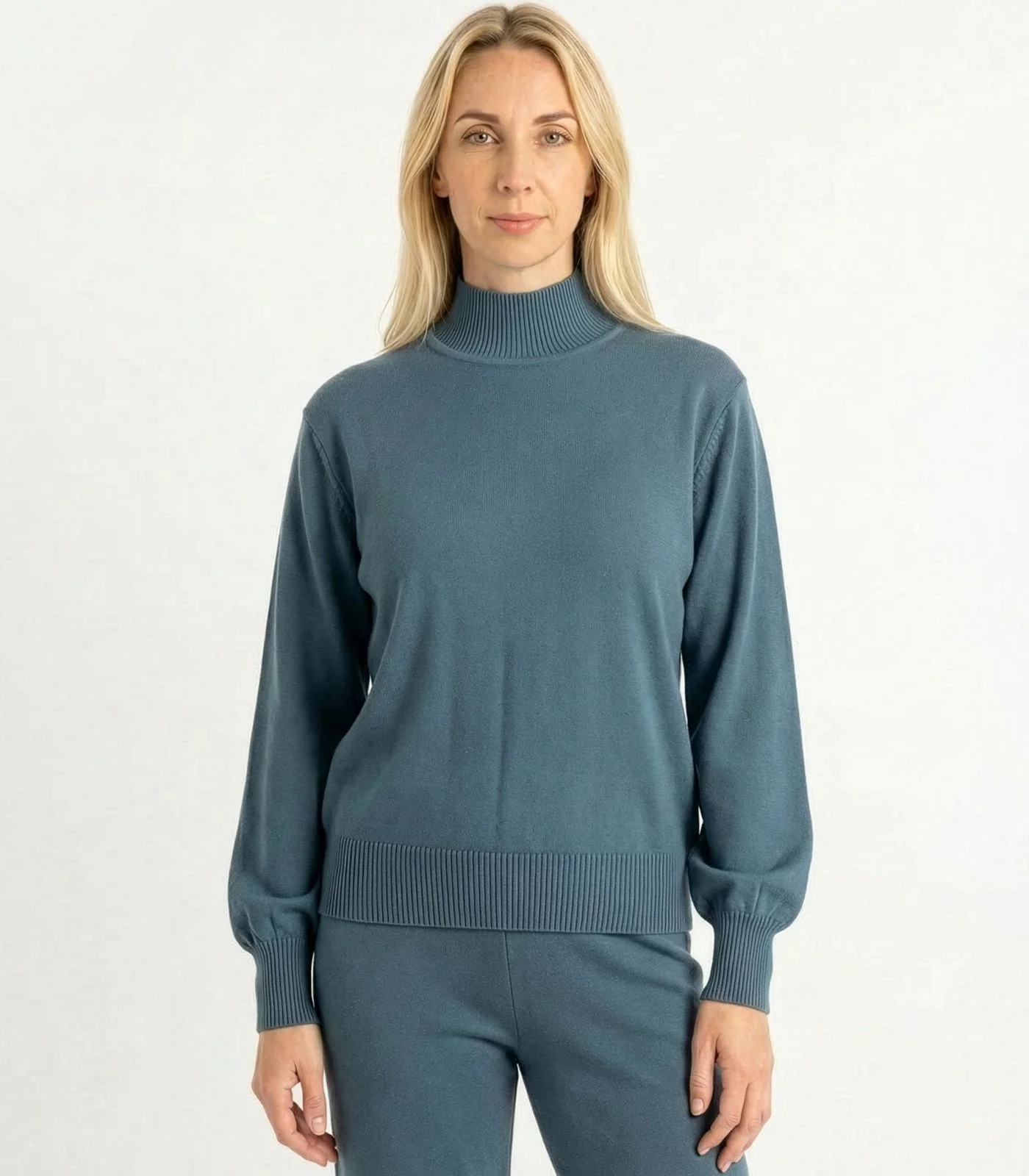 Organic Cotton Fine Knit High Neck Jumper - Image 19