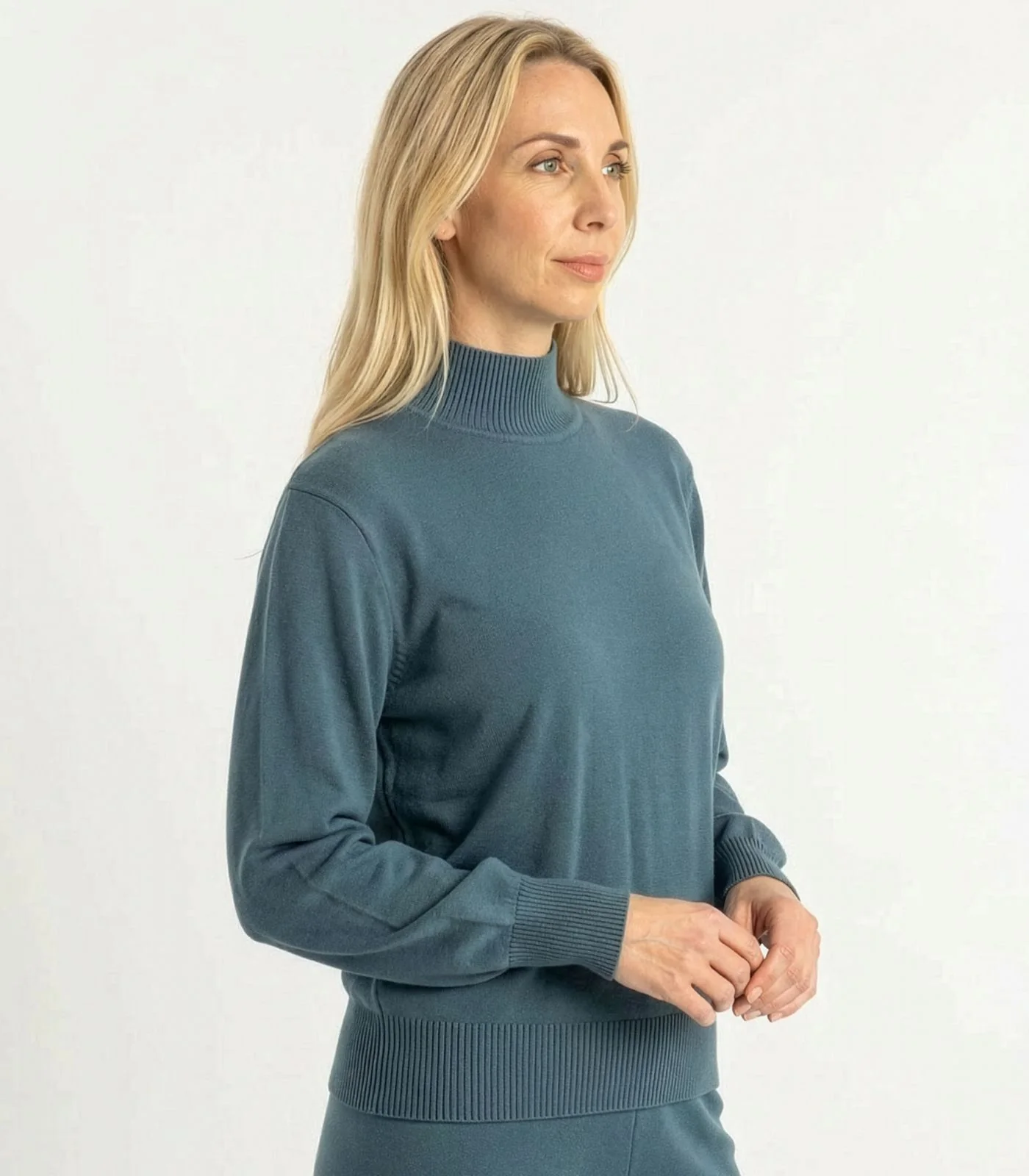 Organic Cotton Fine Knit High Neck Jumper - Image 20