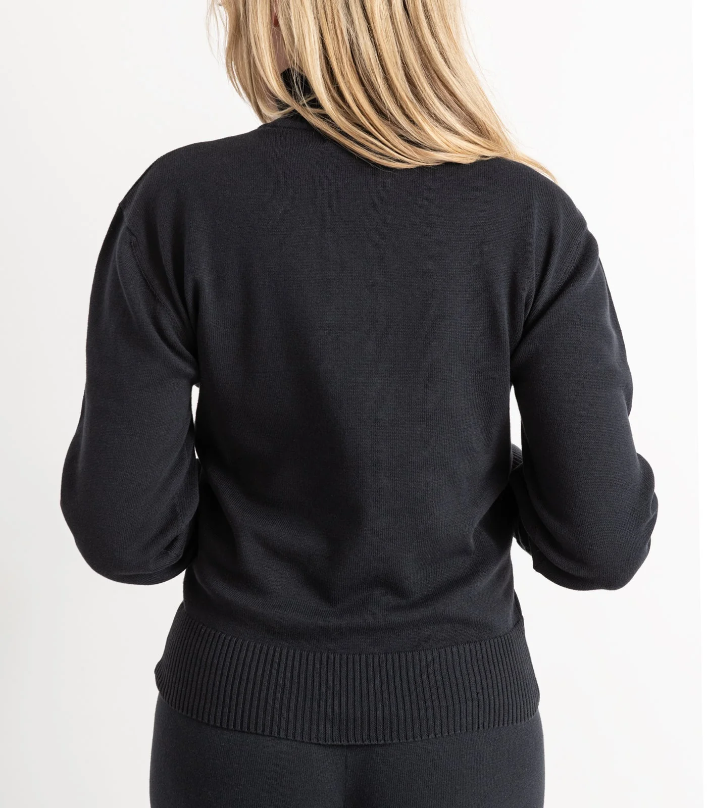 Organic Cotton Fine Knit High Neck Jumper - Image 3