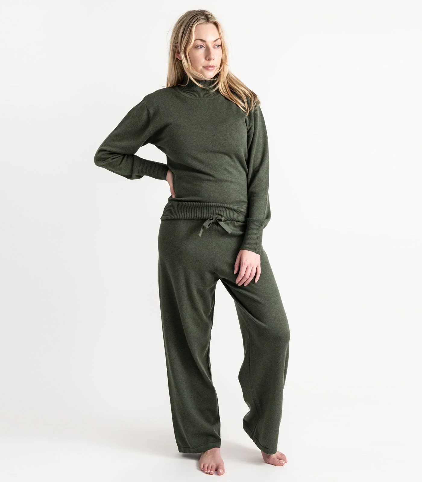 Organic Cotton Fine Knit High Neck Jumper - Image 8