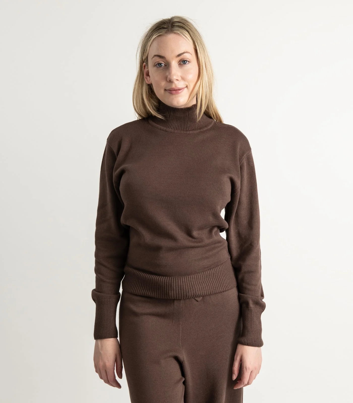 Organic Cotton Fine Knit High Neck Jumper - Image 9