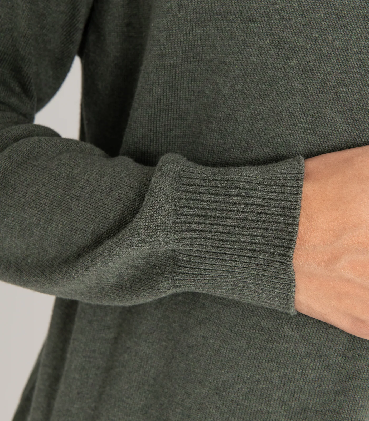 Organic Cotton Fine Knit Round Neck Sweater - Image 10