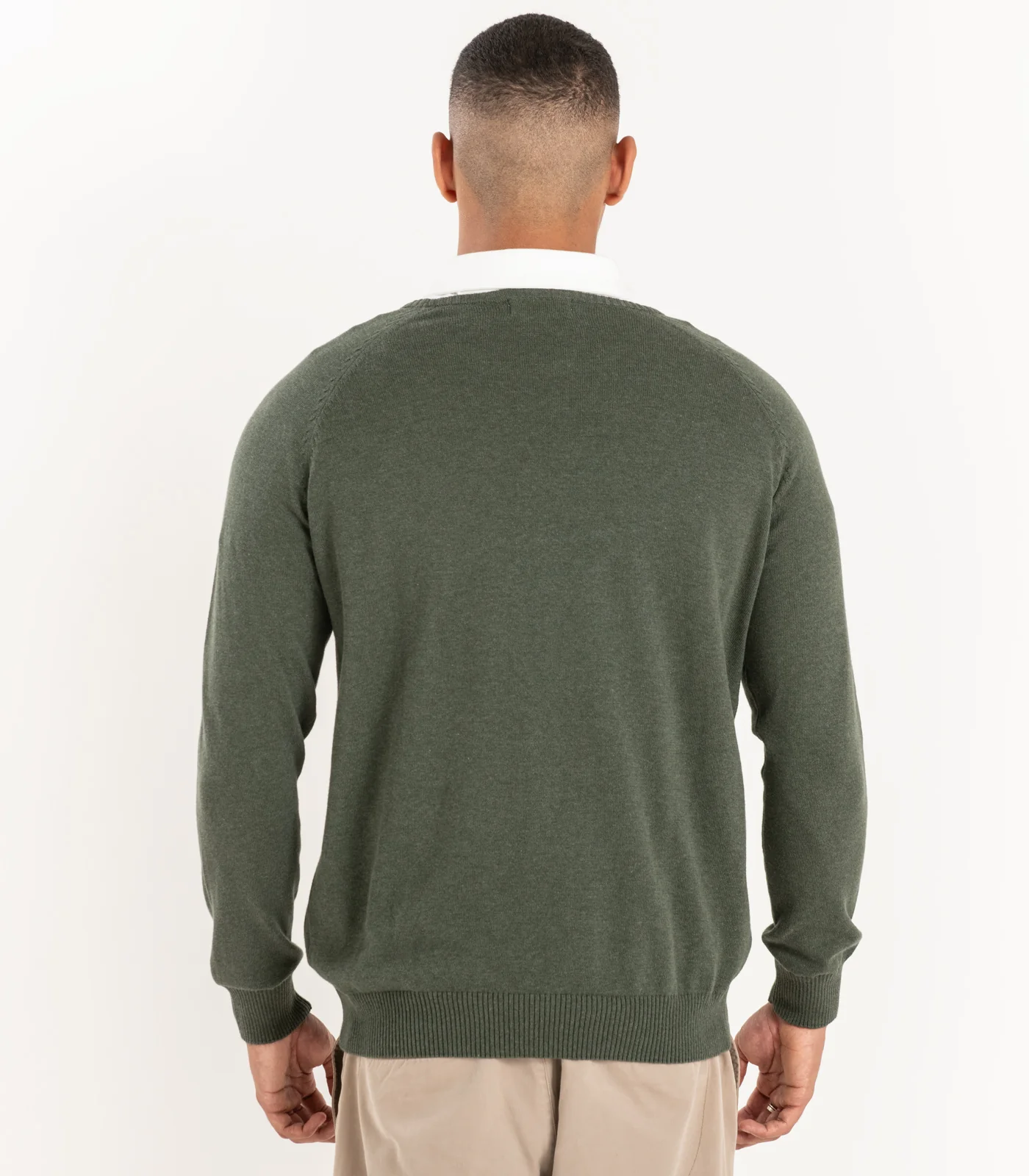 Organic Cotton Fine Knit Round Neck Sweater - Image 8
