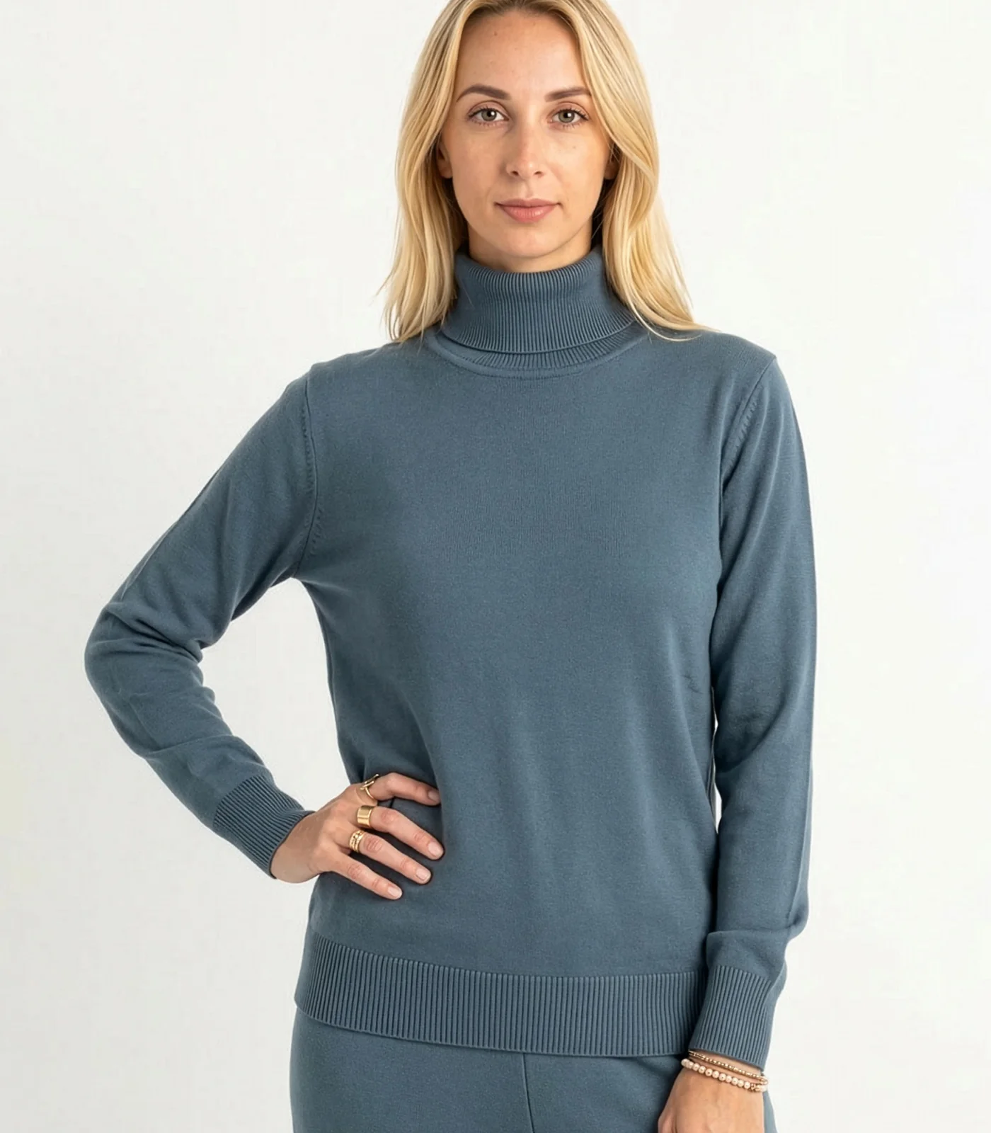 Organic Cotton Fine Knit Turtleneck Jumper - Image 11