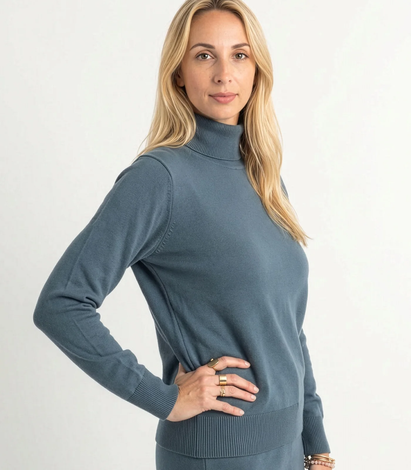 Organic Cotton Fine Knit Turtleneck Jumper - Image 12