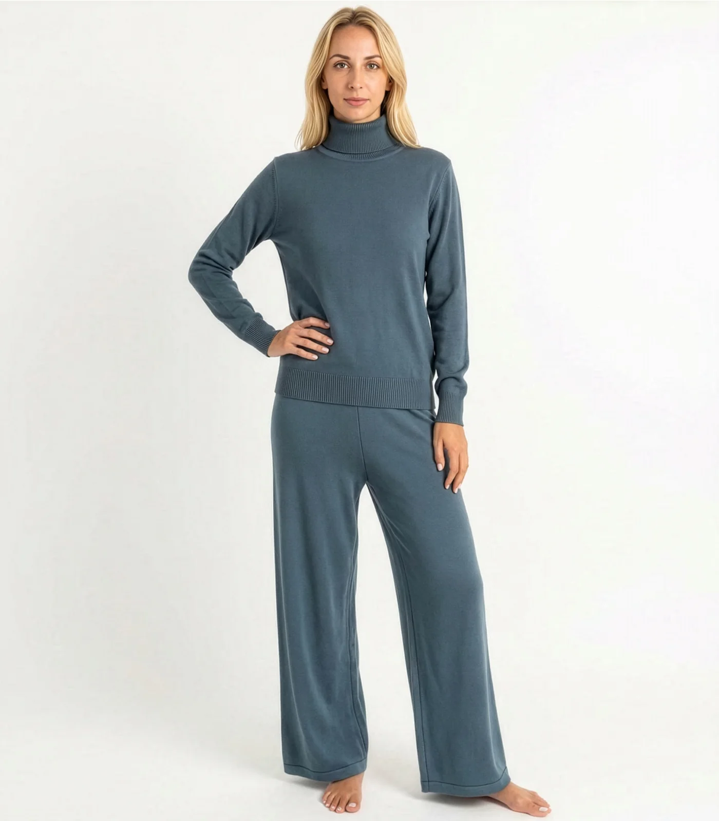 Organic Cotton Fine Knit Turtleneck Jumper - Image 14