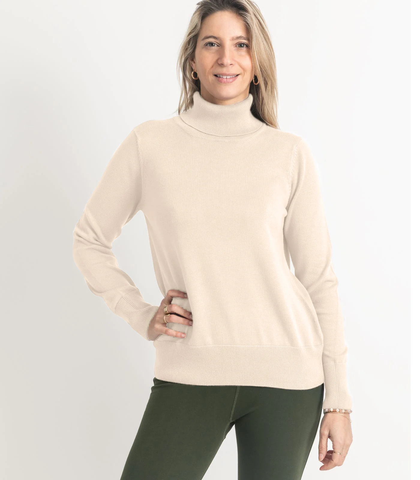 Organic Cotton Fine Knit Turtleneck Jumper - Image 8