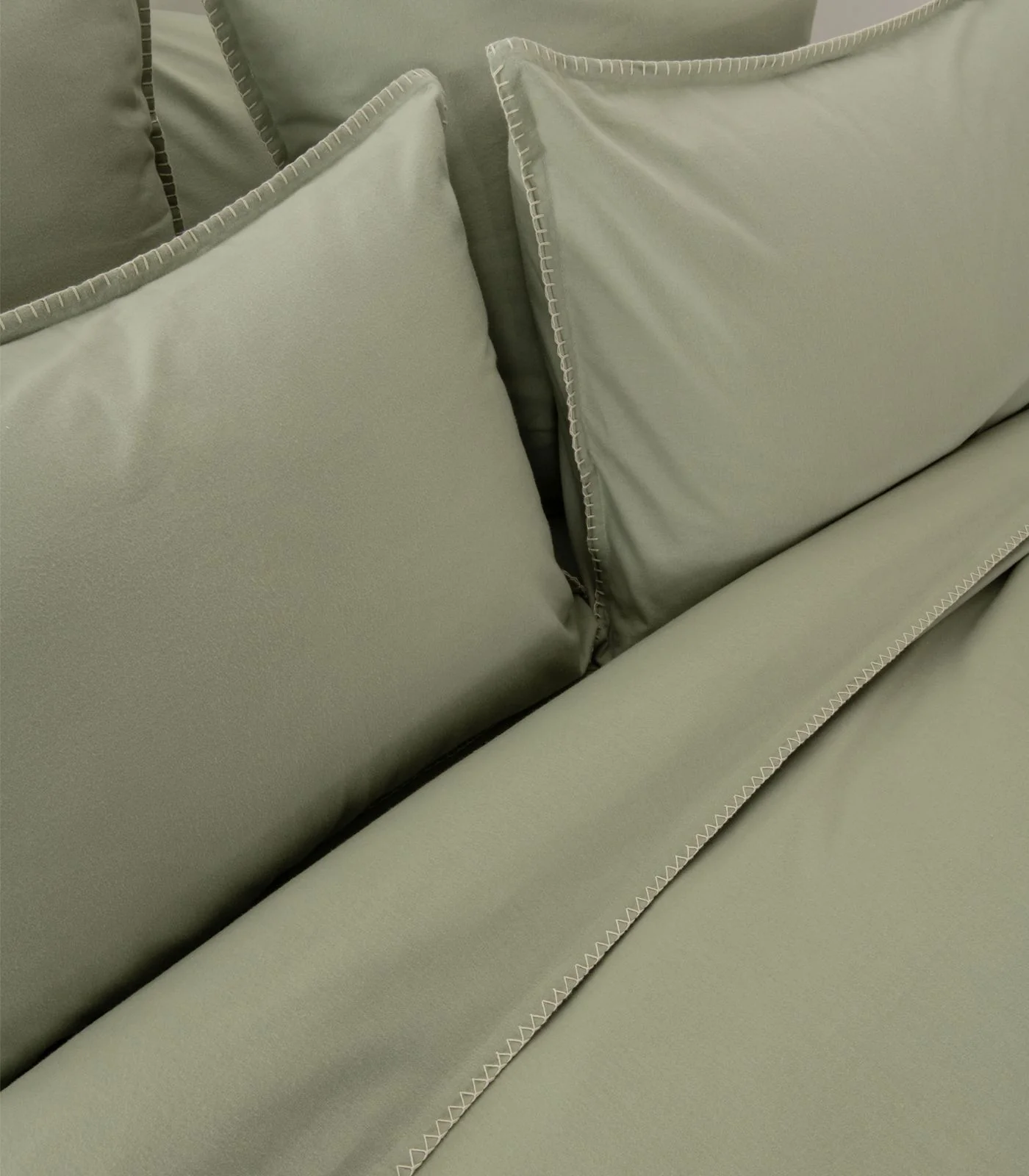 Organic Cotton Flannelette Plain Quilt Cover Set - Whipstitch - Image 10