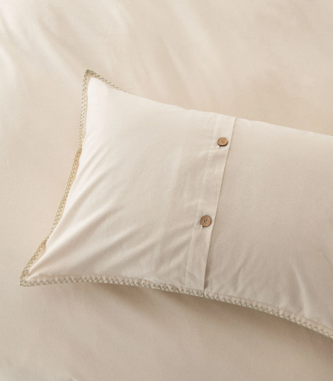 Organic Cotton Flannelette Plain Quilt Cover Set - Whipstitch - Image 5