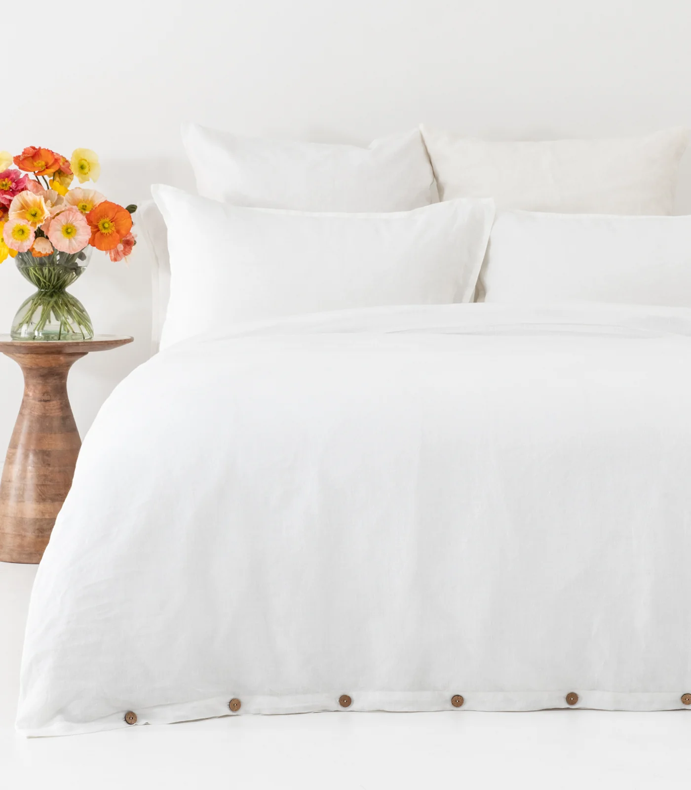 Organic Linen Plain Quilt Cover Set - Image 17