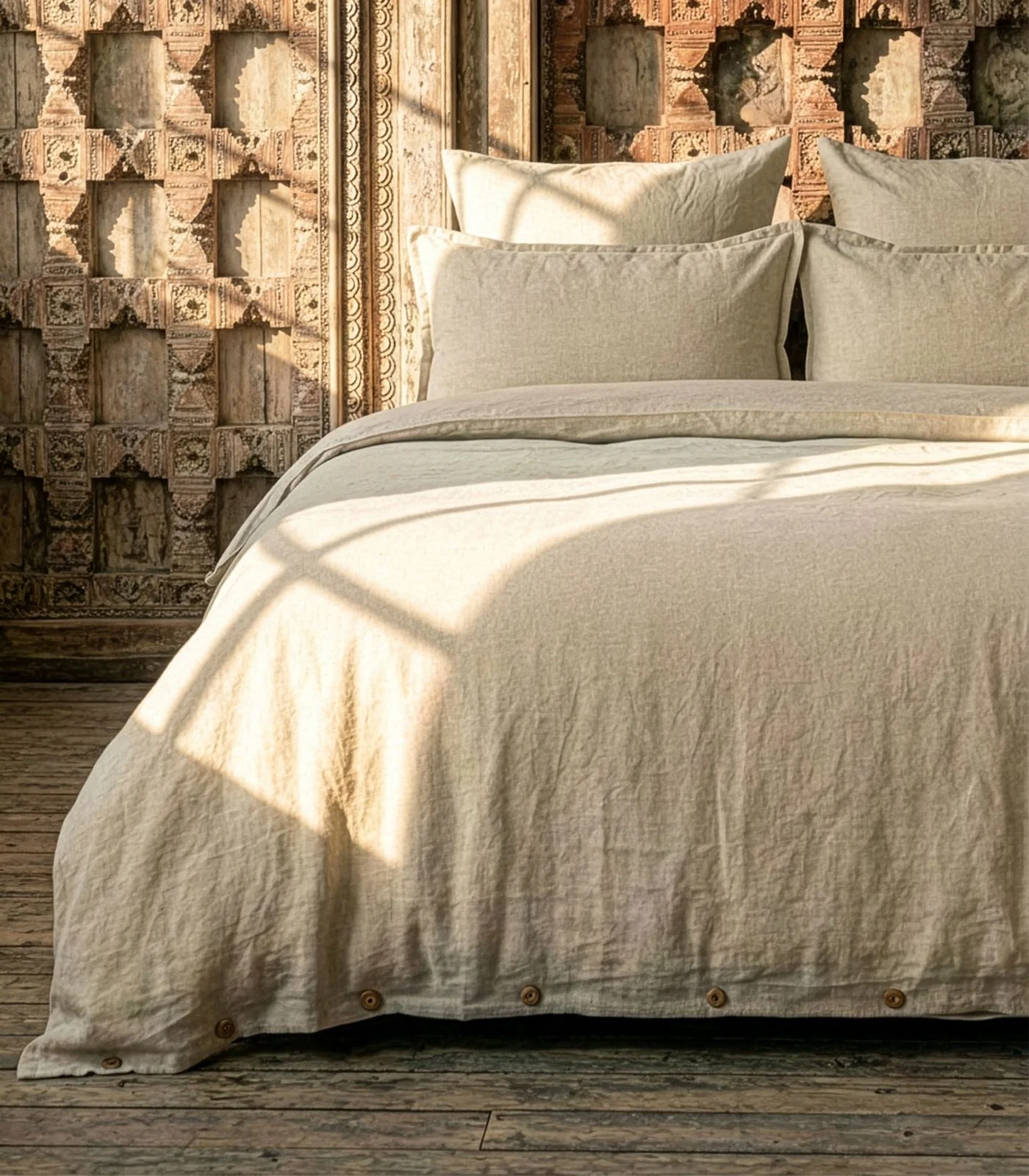 Organic Linen Plain Quilt Cover Set - Image 22
