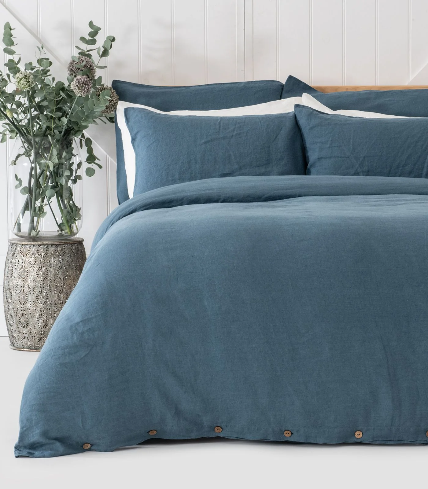 Organic Linen Plain Quilt Cover Set - Image 46