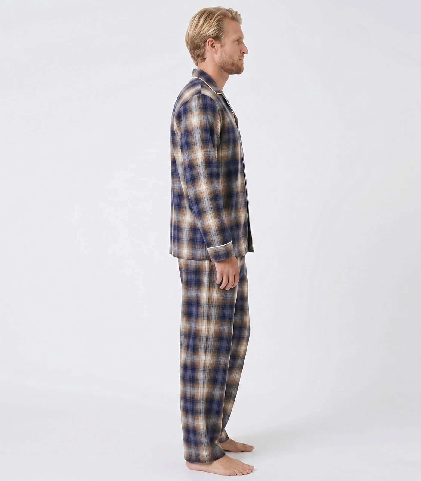 Men's Organic Cotton Flannelette Long PJ Set - Image 9