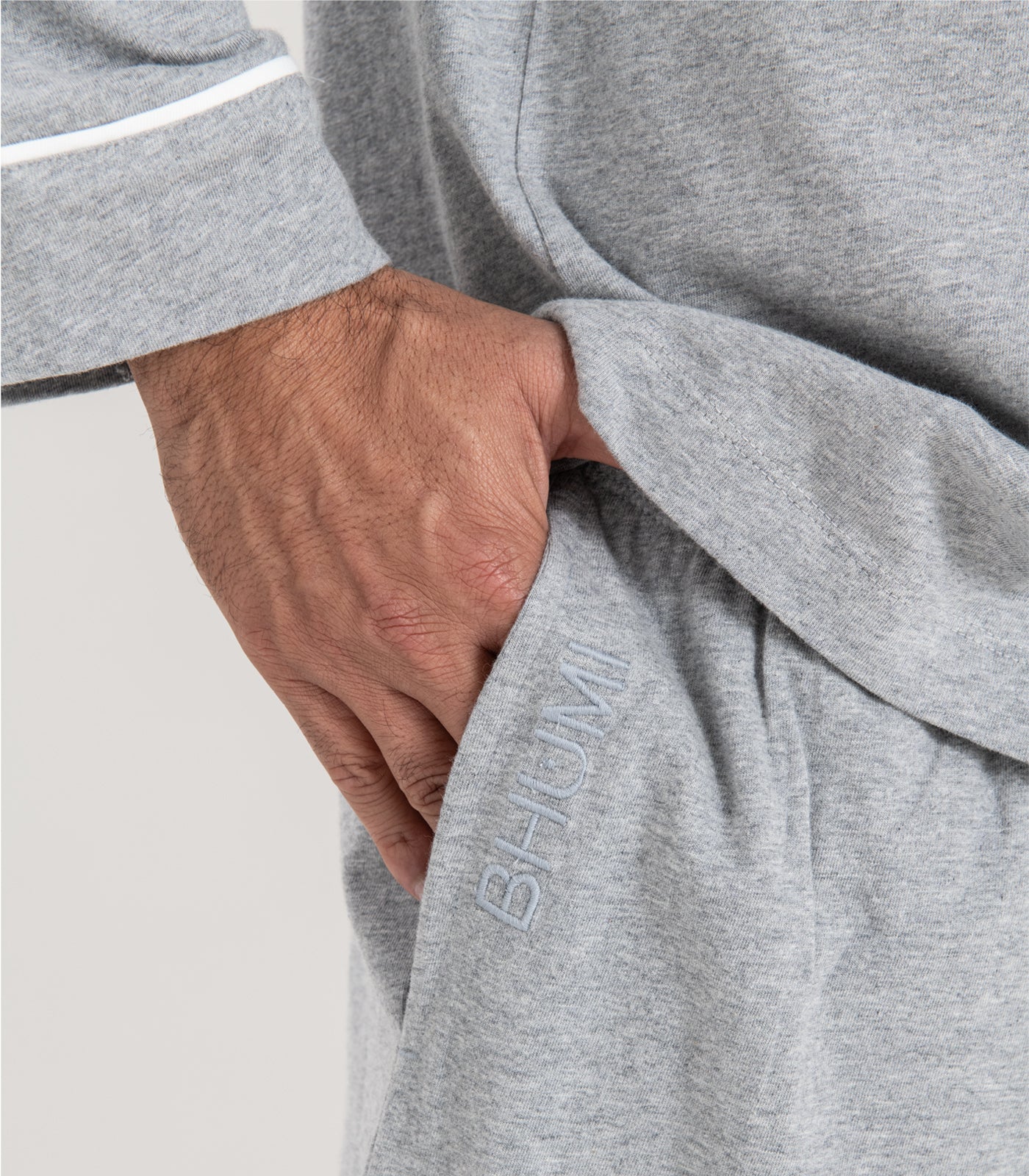 Men's Organic Cotton Jersey Long PJ Set - Image 10