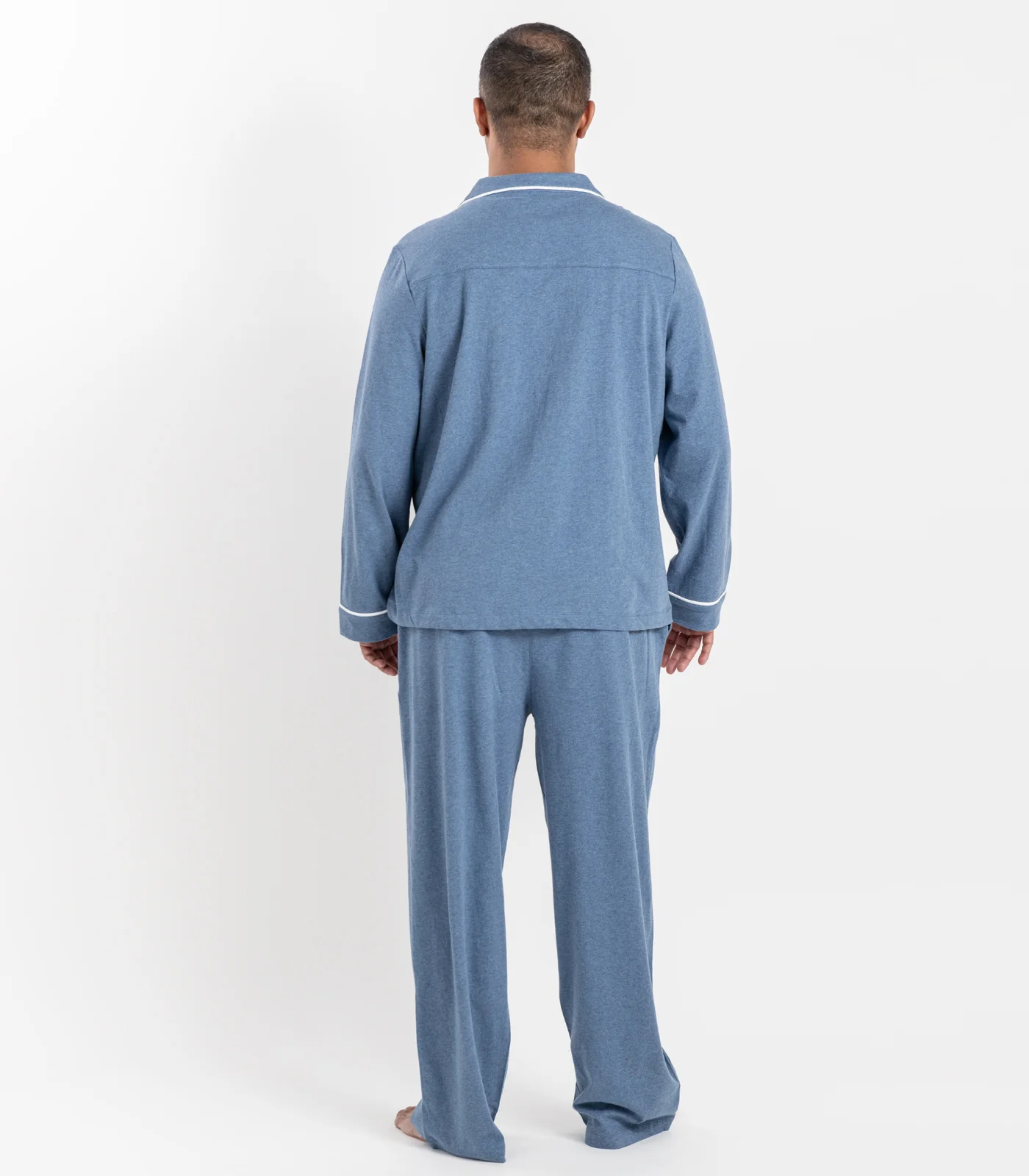 Men's Organic Cotton Jersey Long PJ Set - Image 3