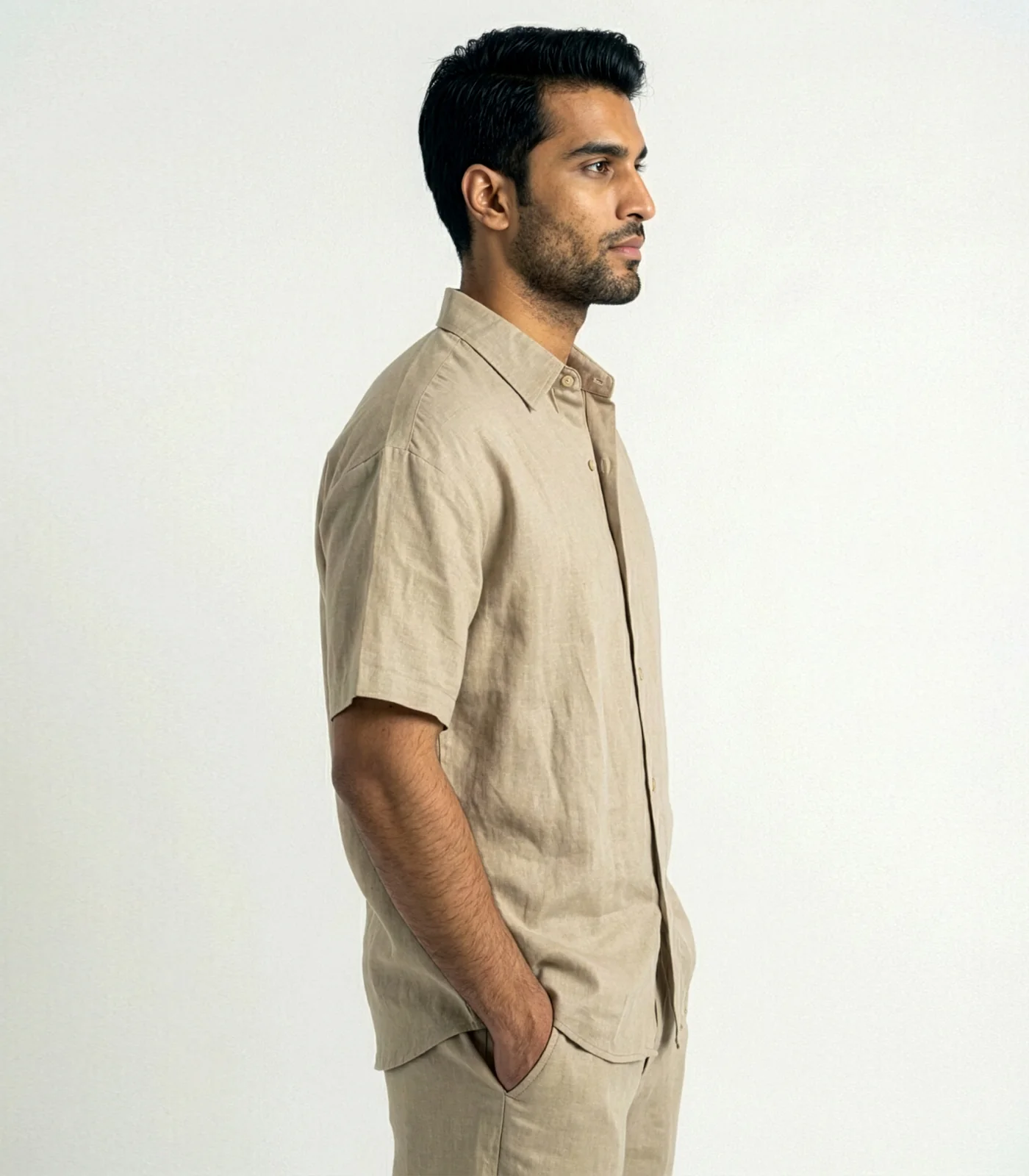 Men's Organic Linen Lounge Shirt - Image 18
