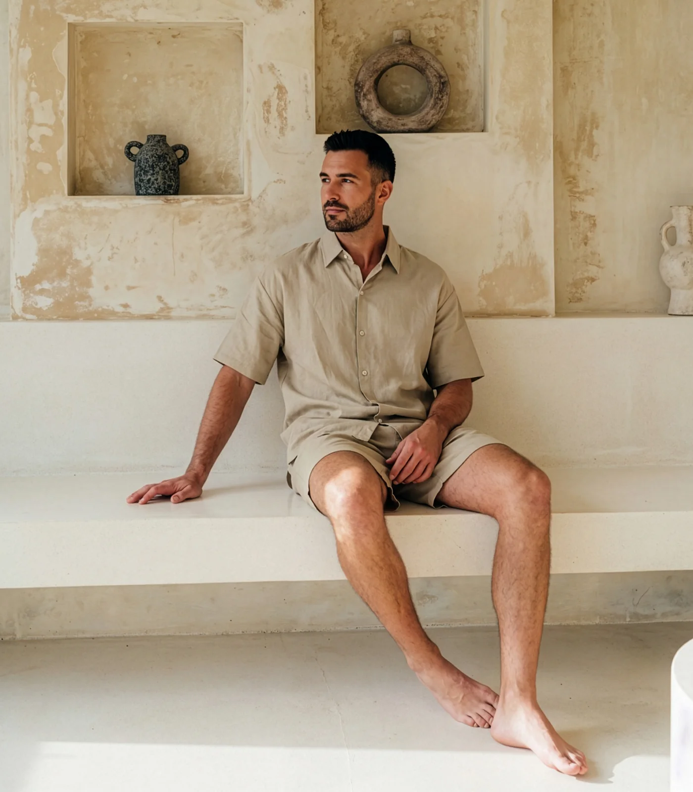 Men's Organic Linen Lounge Shirt - Image 21