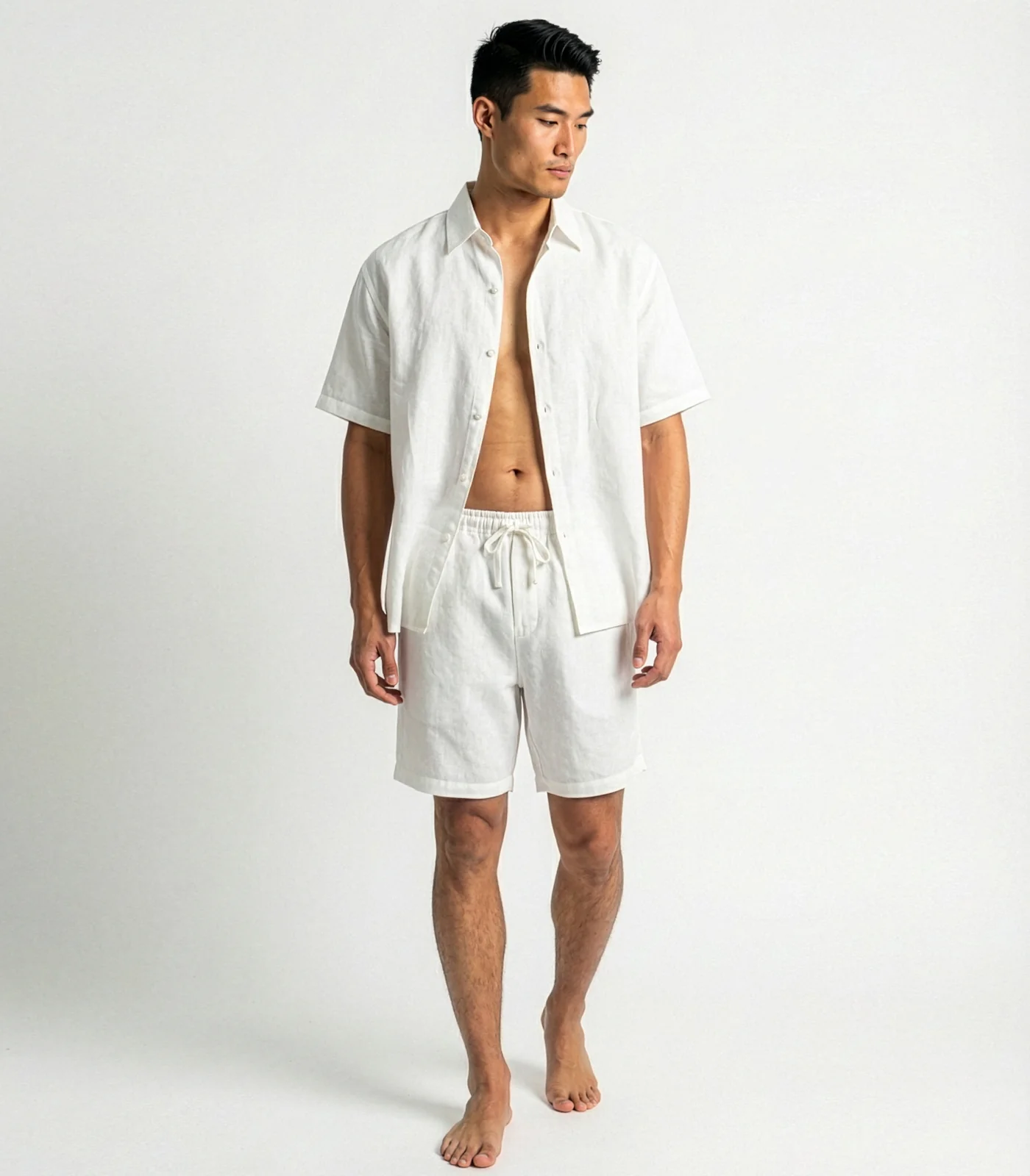 Men's Organic Linen Lounge Shirt - Image 31
