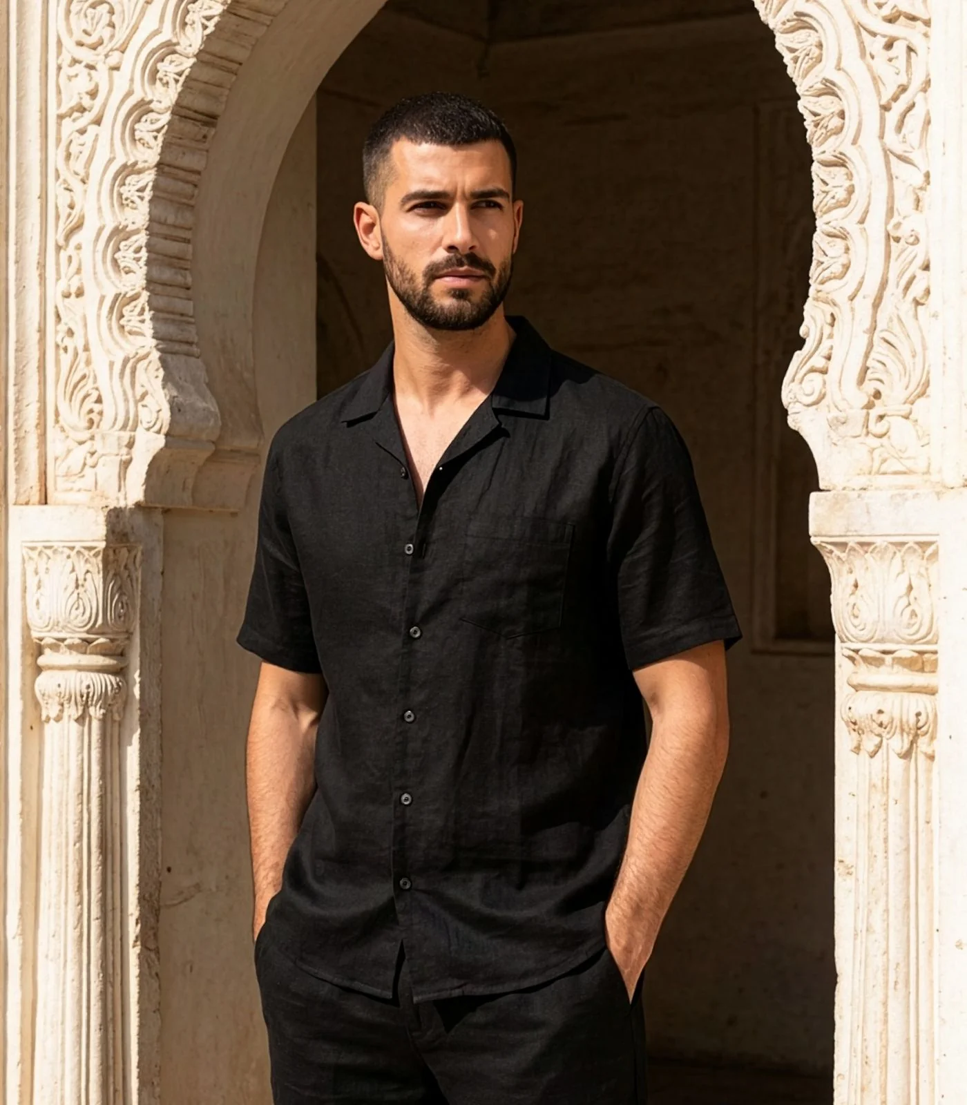 Men's Organic Linen Lounge Shirt - Image 9