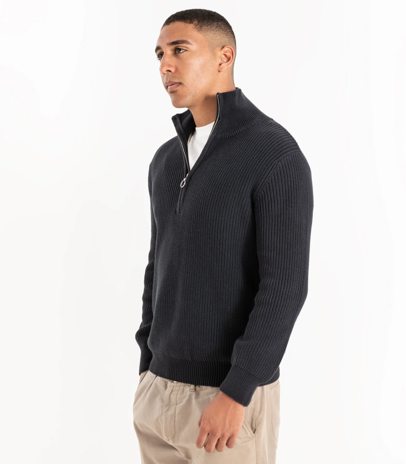 Organic Cotton Zip Knit Sweater - Image 12
