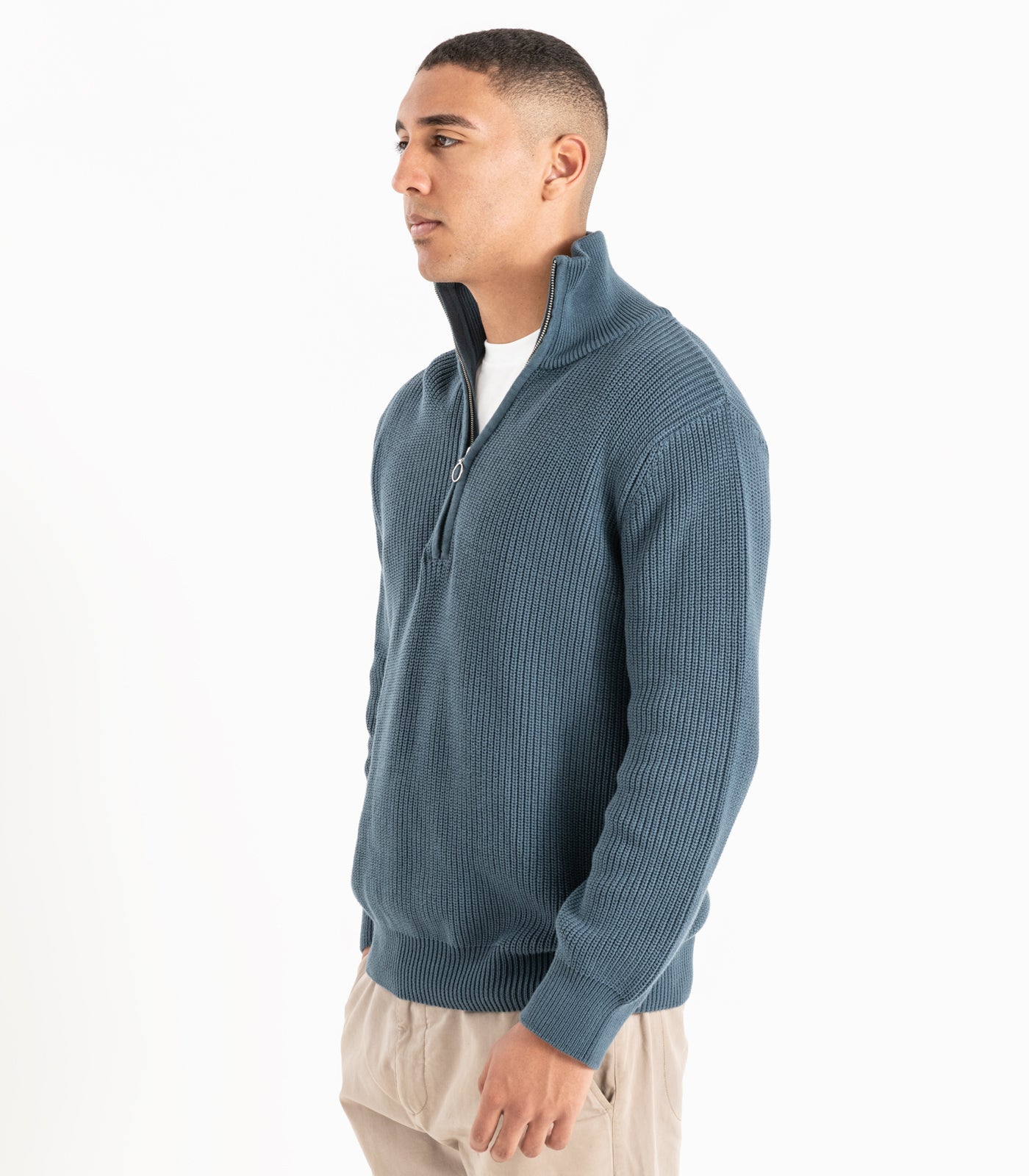 Organic Cotton Zip Knit Sweater - Image 22