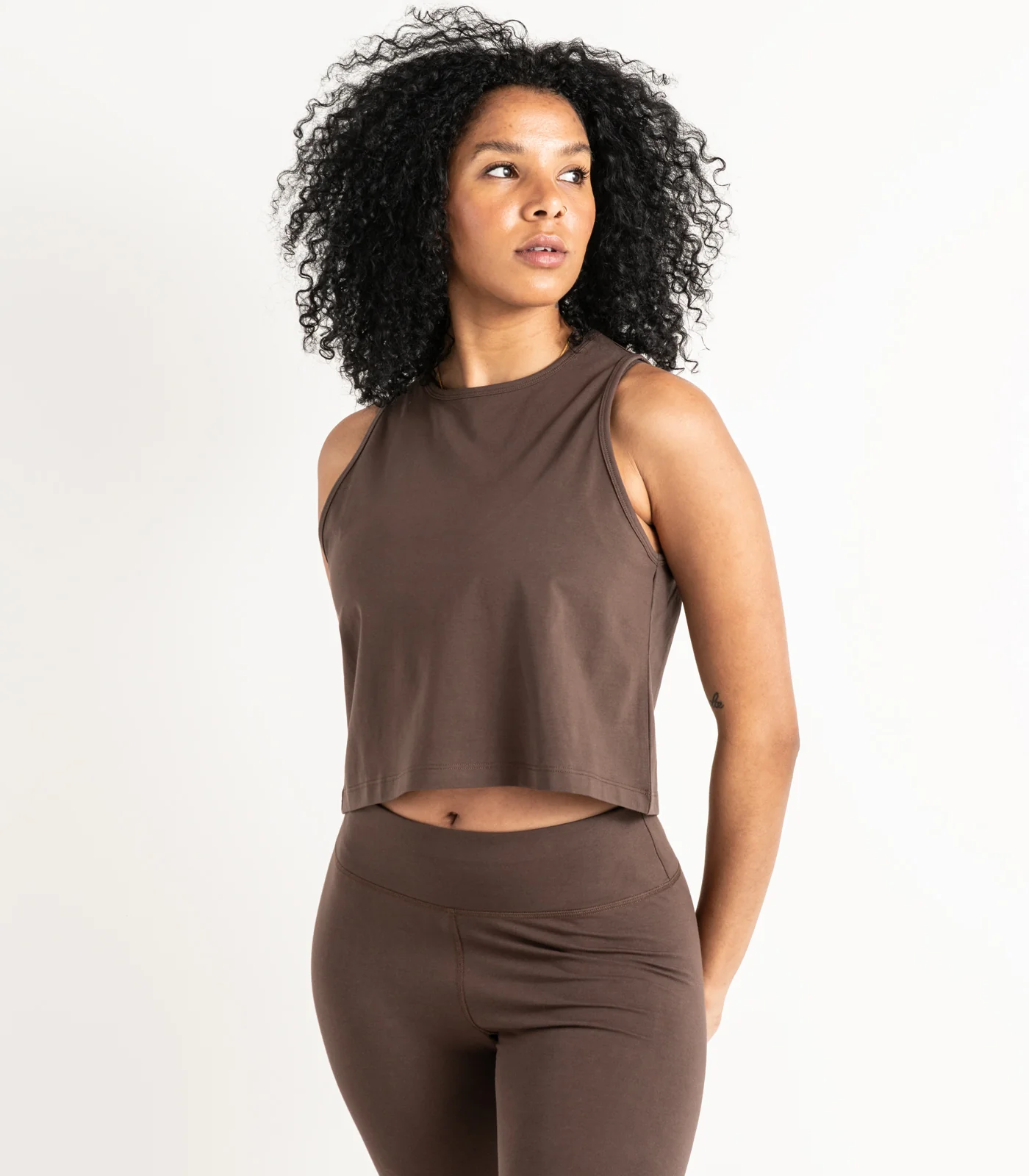 Organic Cotton Cropped Lounge Tank