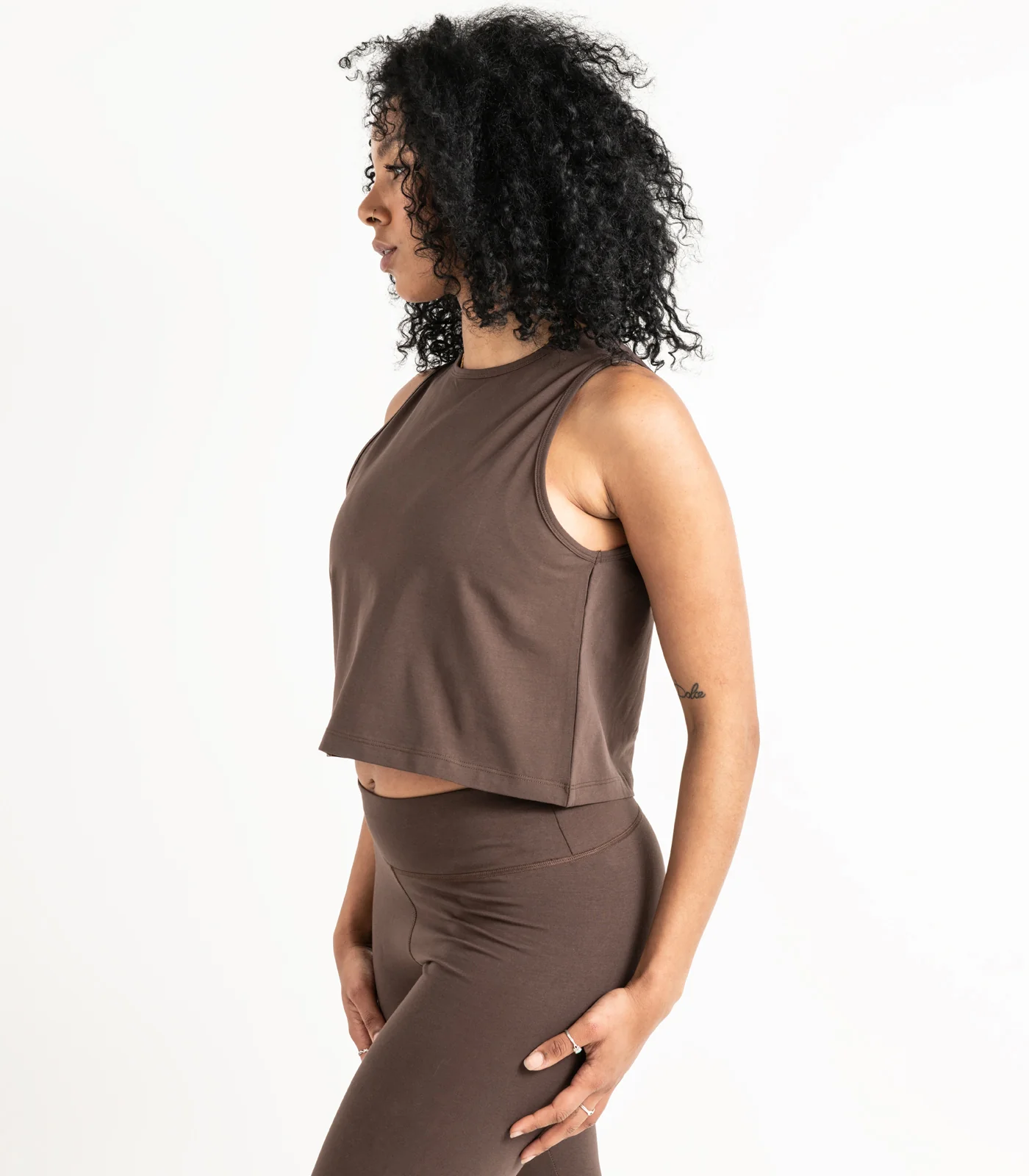 Organic Cotton Cropped Lounge Tank - Image 3