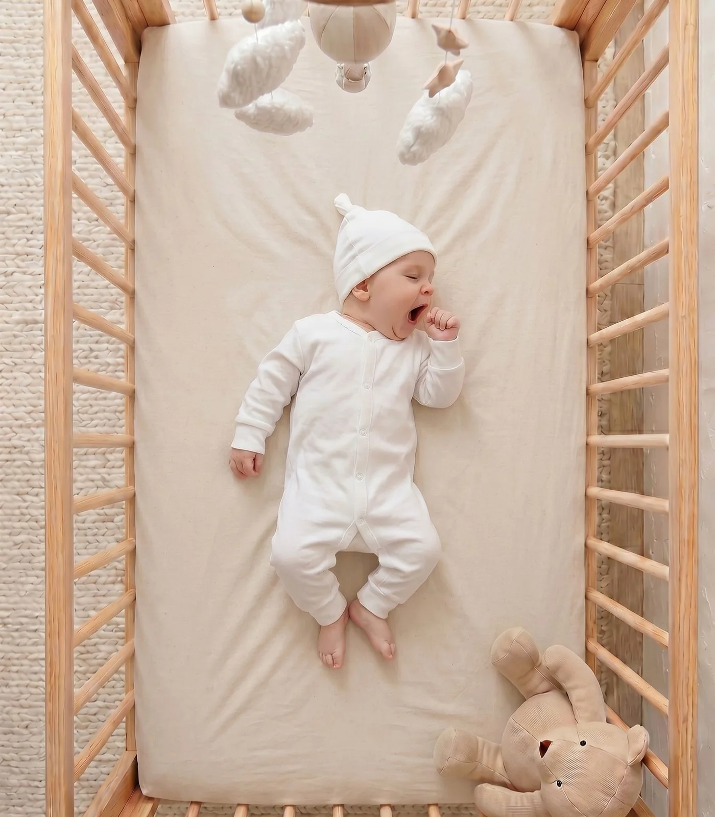 Organic Cotton Fitted - Flannelette Cot Sheet - Image 3