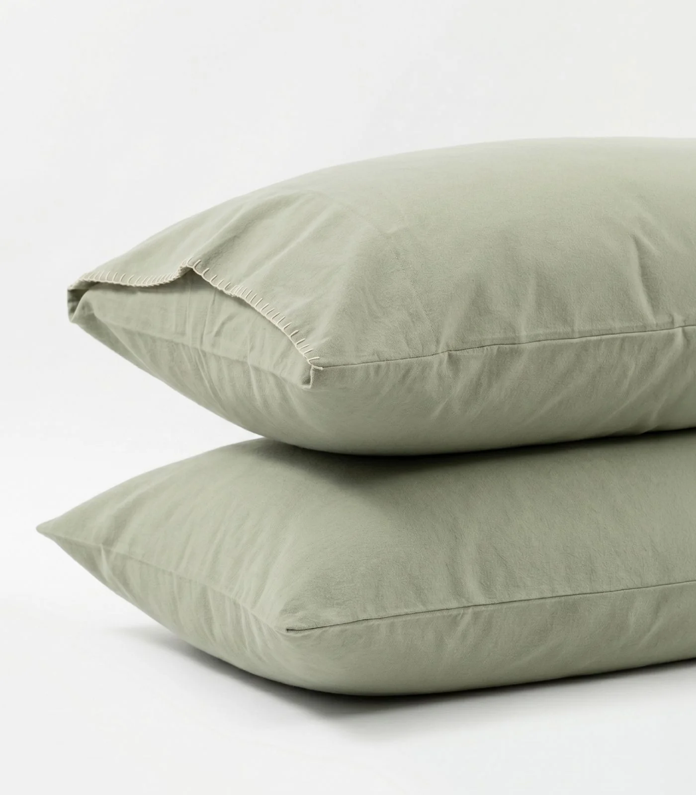 Organic Cotton Flannelette Pillow Cases - Whipstitch (pair) - Image 10