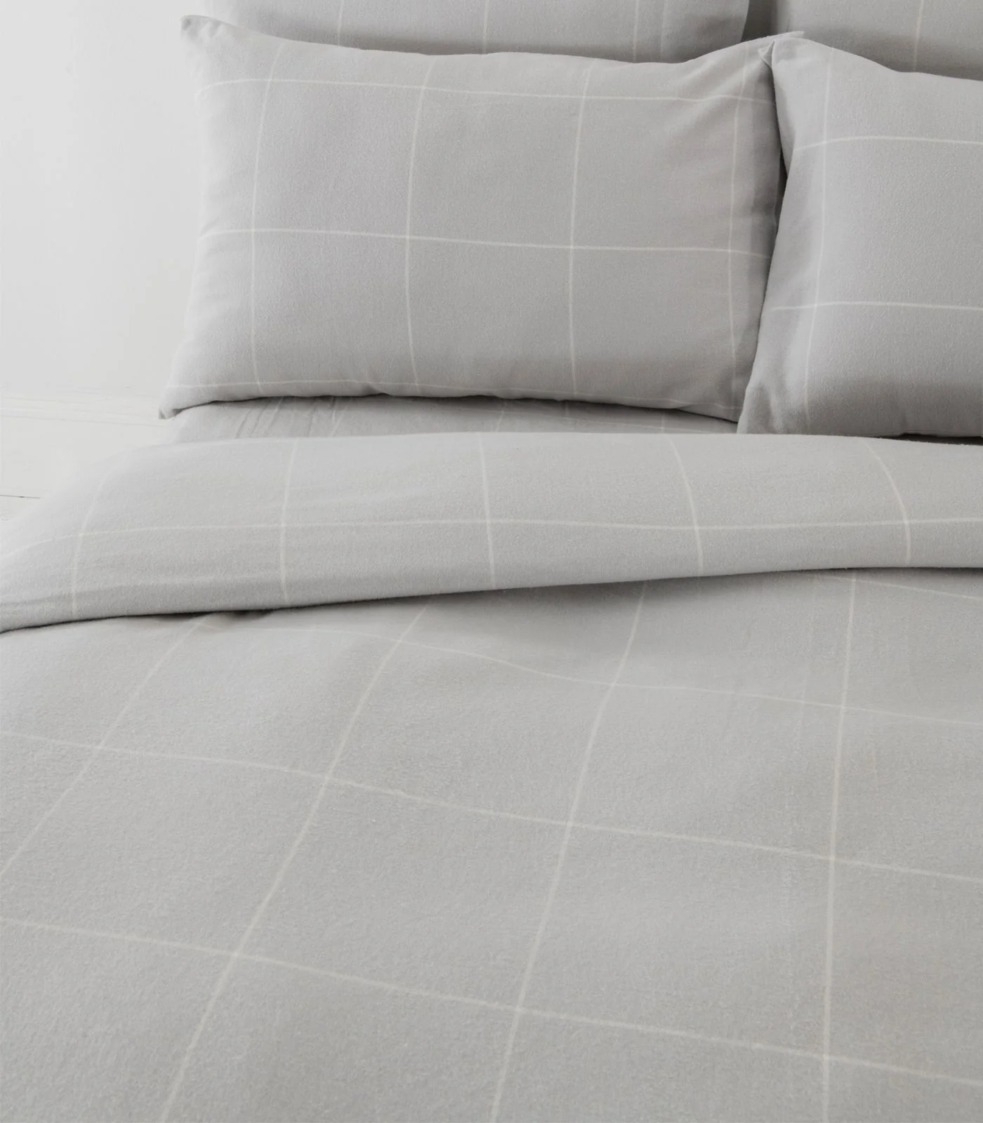 Organic Cotton Flannelette Quilt Cover Set - Windowpane - Image 10