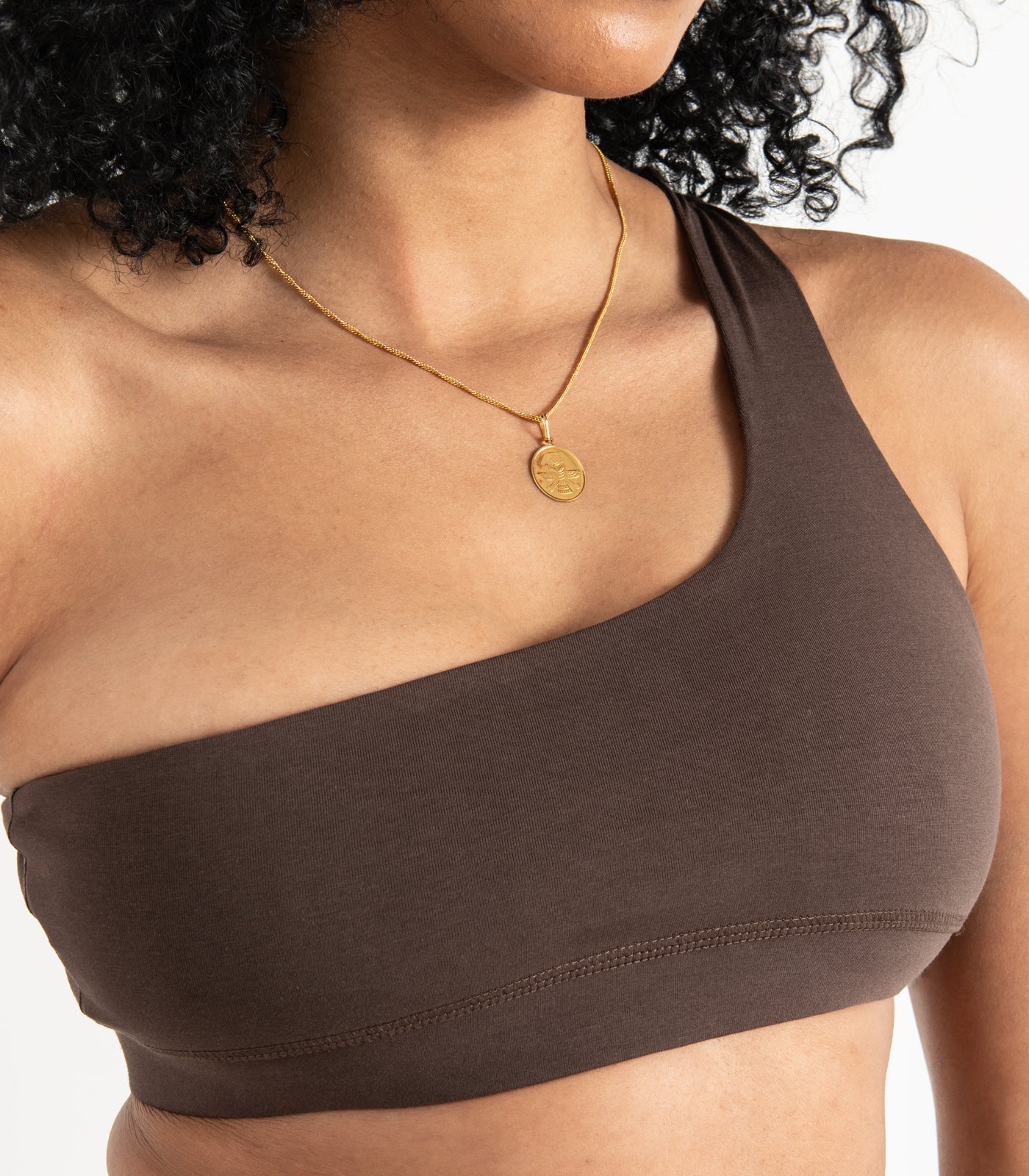 Organic Cotton One Shoulder Crop Top