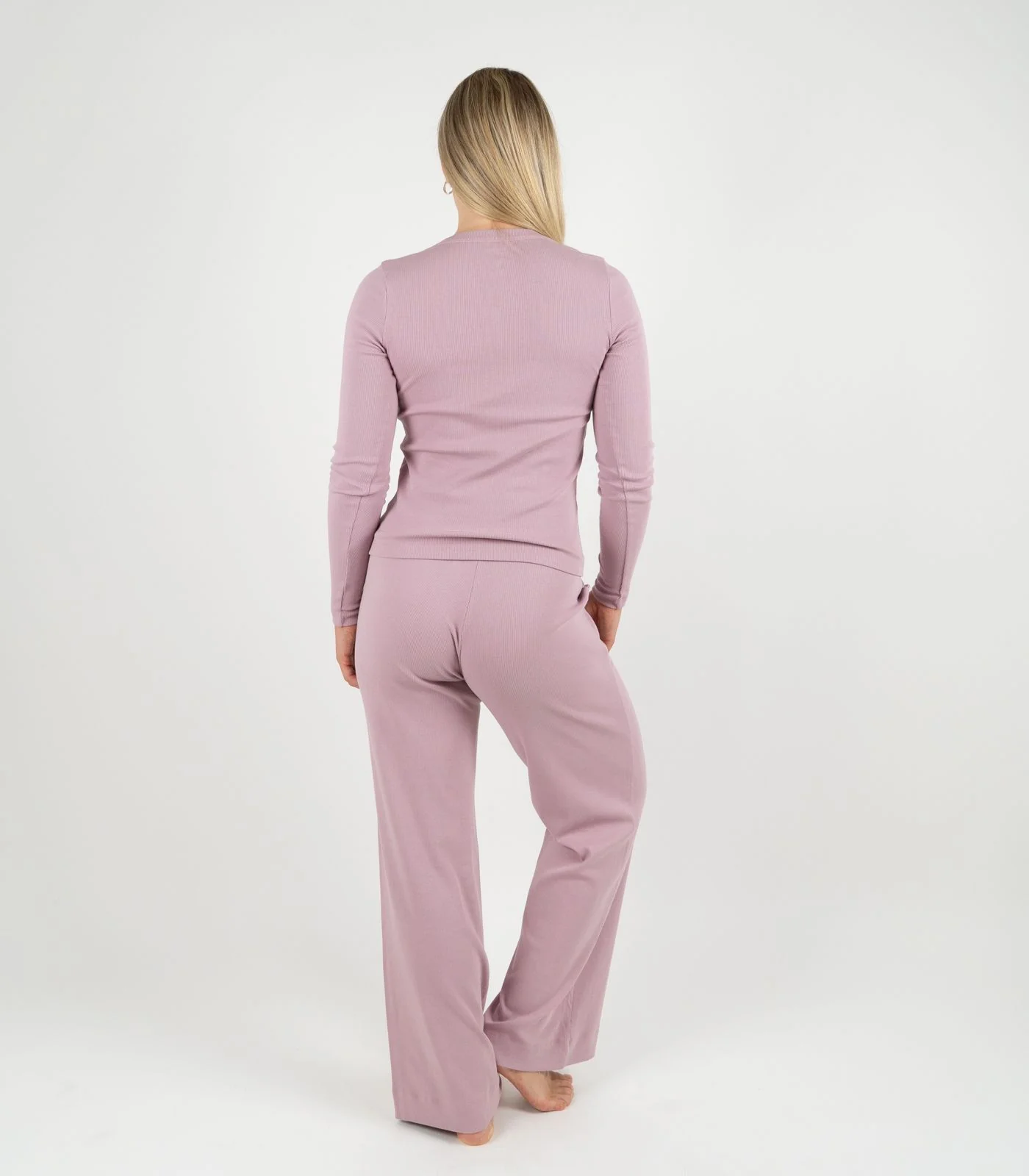 Organic Cotton Ribbed Long Sleeve Button Top - Image 10