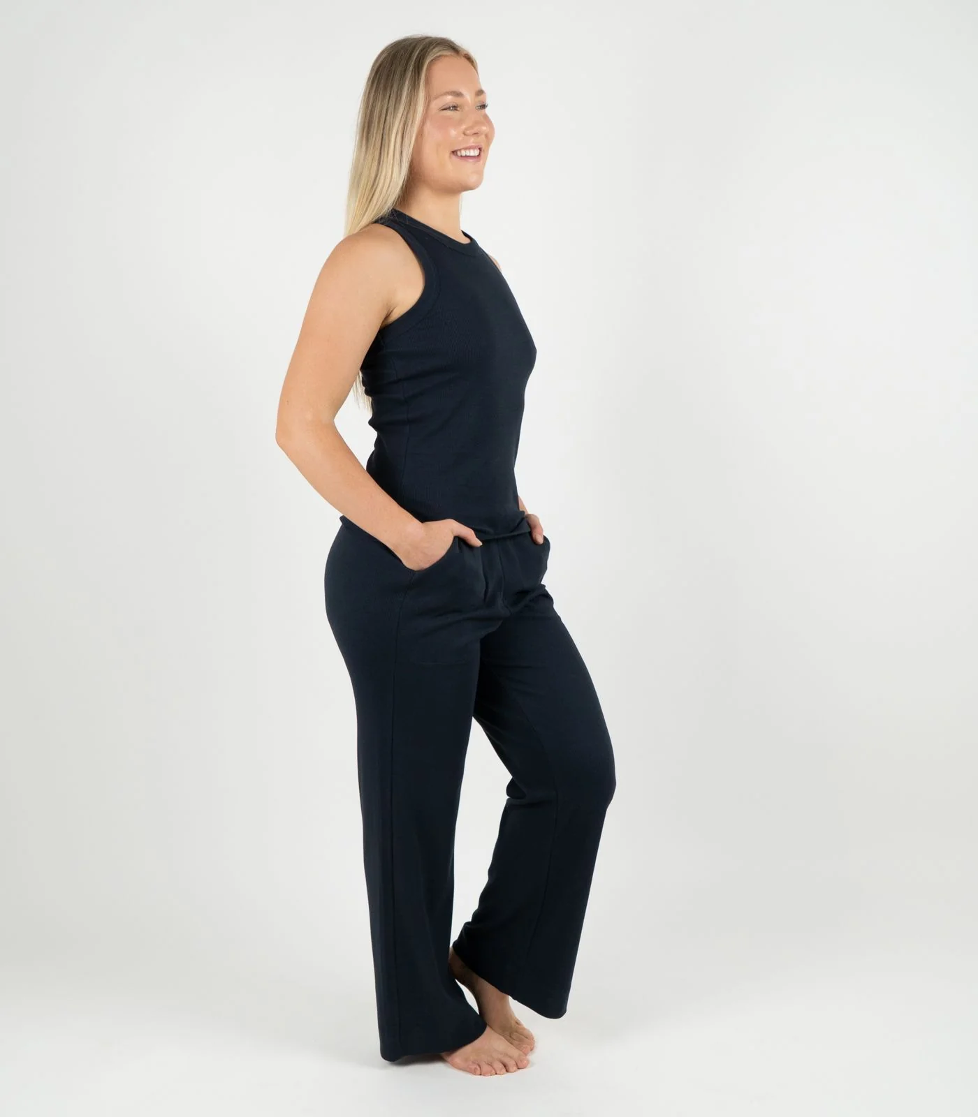 Organic Cotton Ribbed Racer Back Tank - Image 17