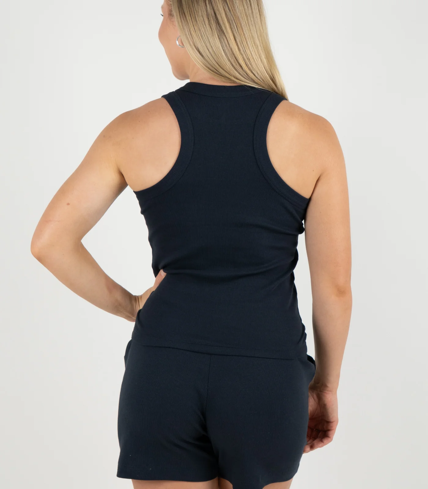 Organic Cotton Ribbed Racer Back Tank - Image 19
