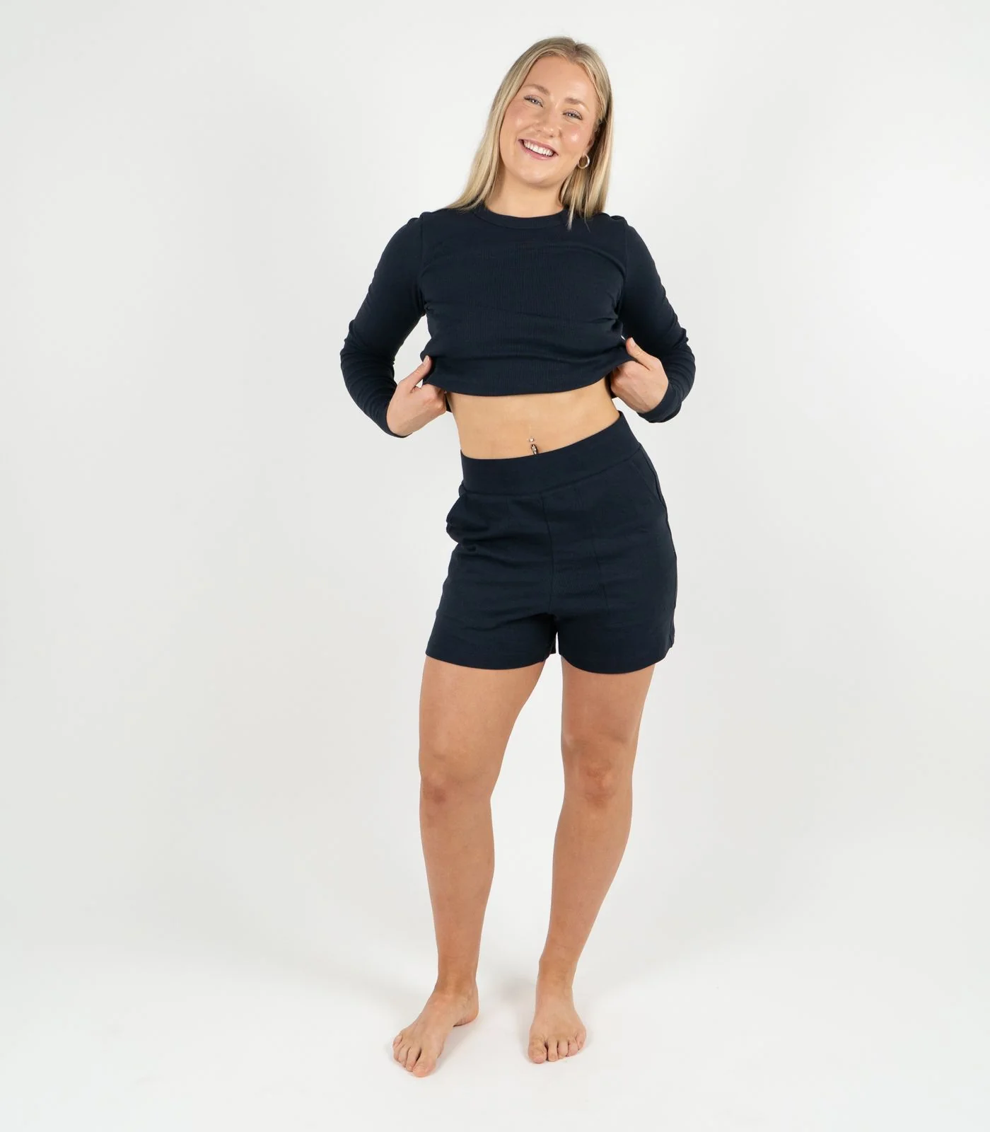 Organic Cotton Ribbed Shorts - Image 3