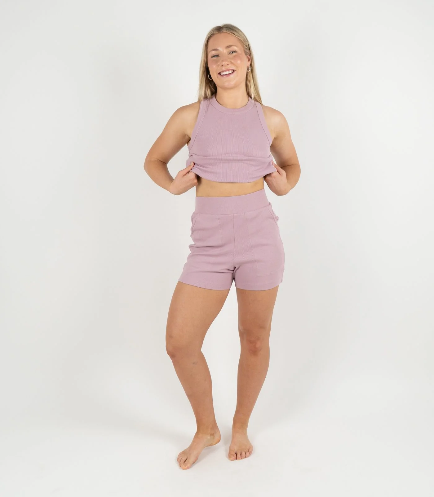 Organic Cotton Ribbed Shorts - Image 35