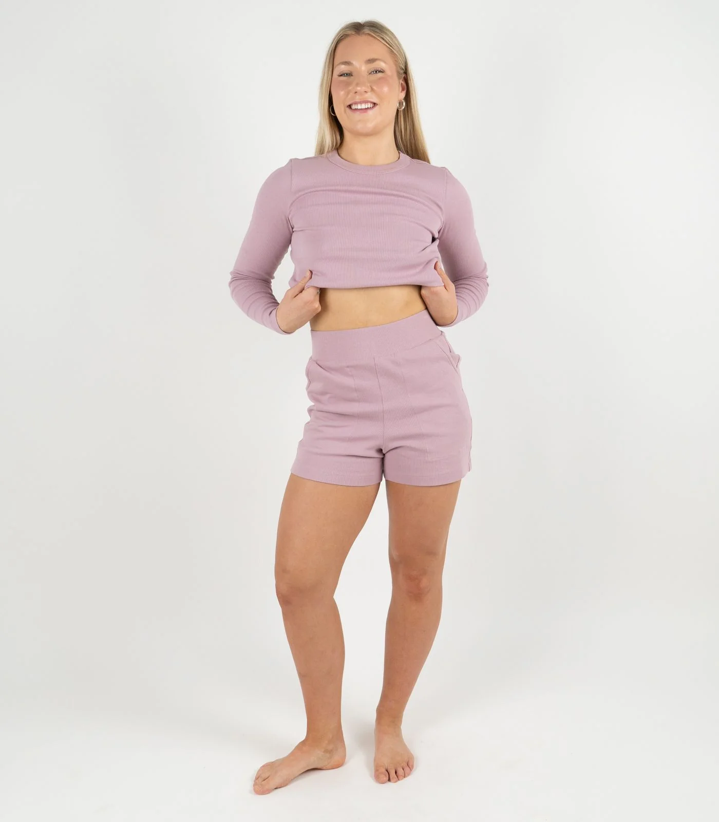 Organic Cotton Ribbed Shorts - Image 36