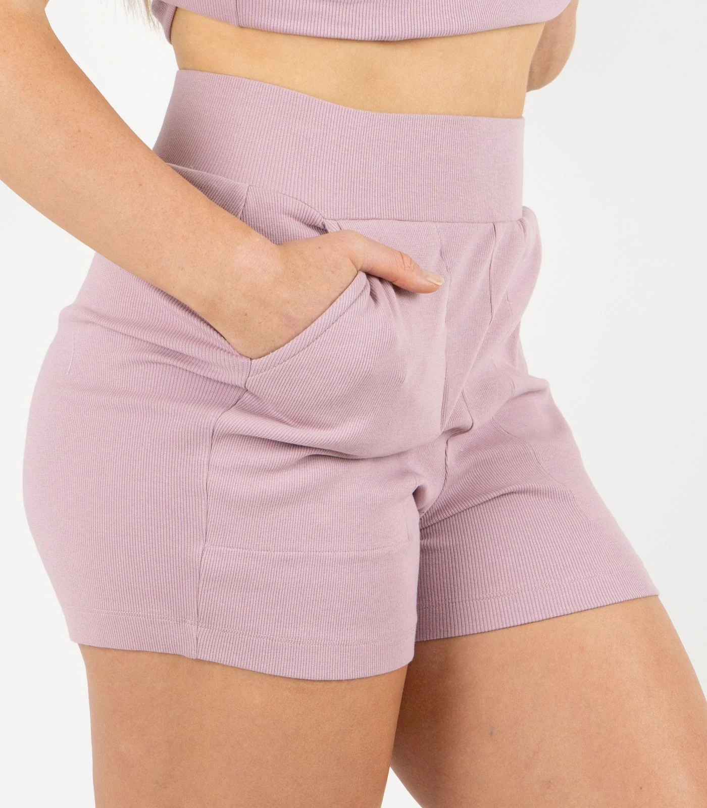 Organic Cotton Ribbed Shorts - Image 38