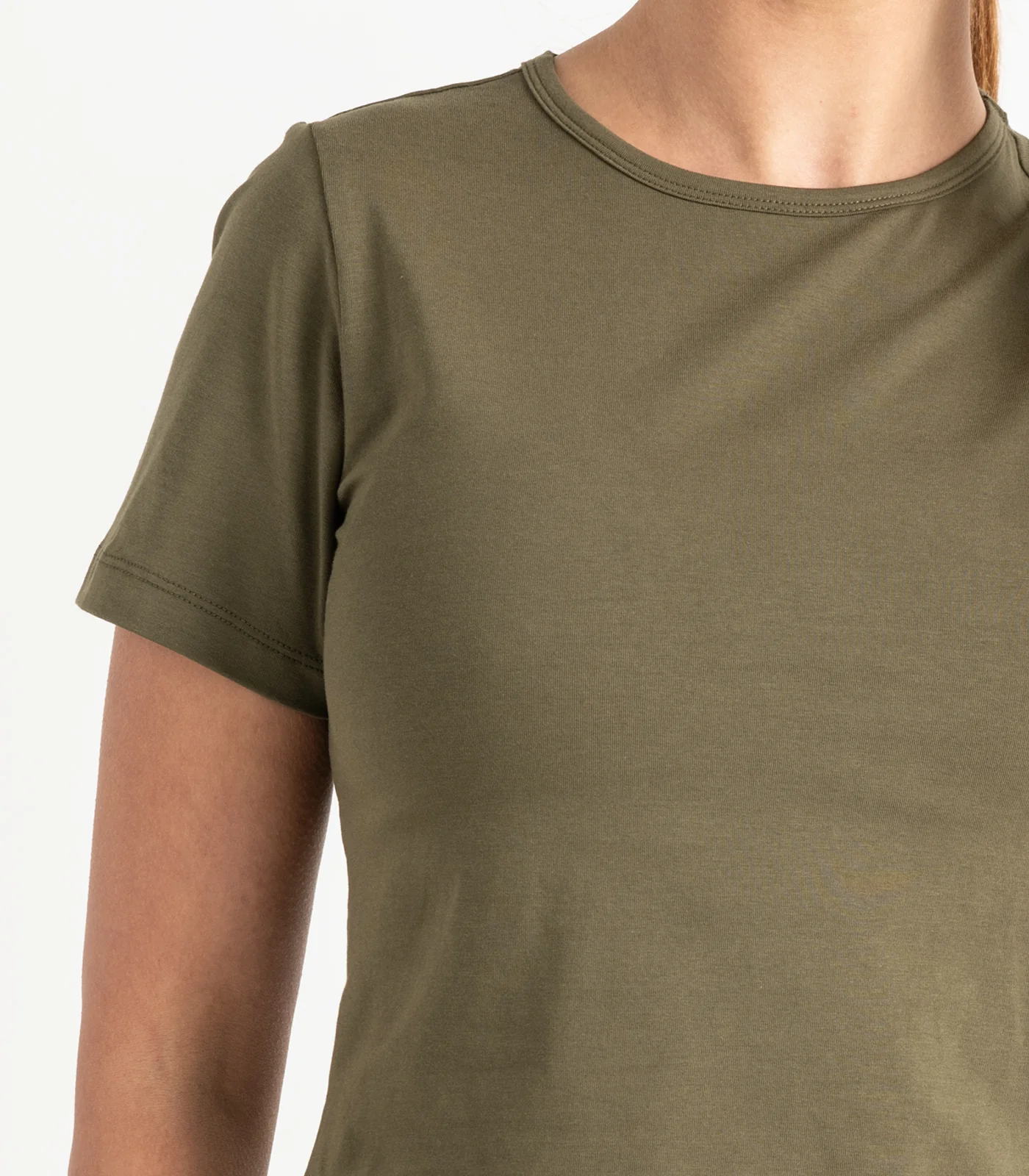 Organic Cotton Short Sleeve Fitted Crop Top - Image 11