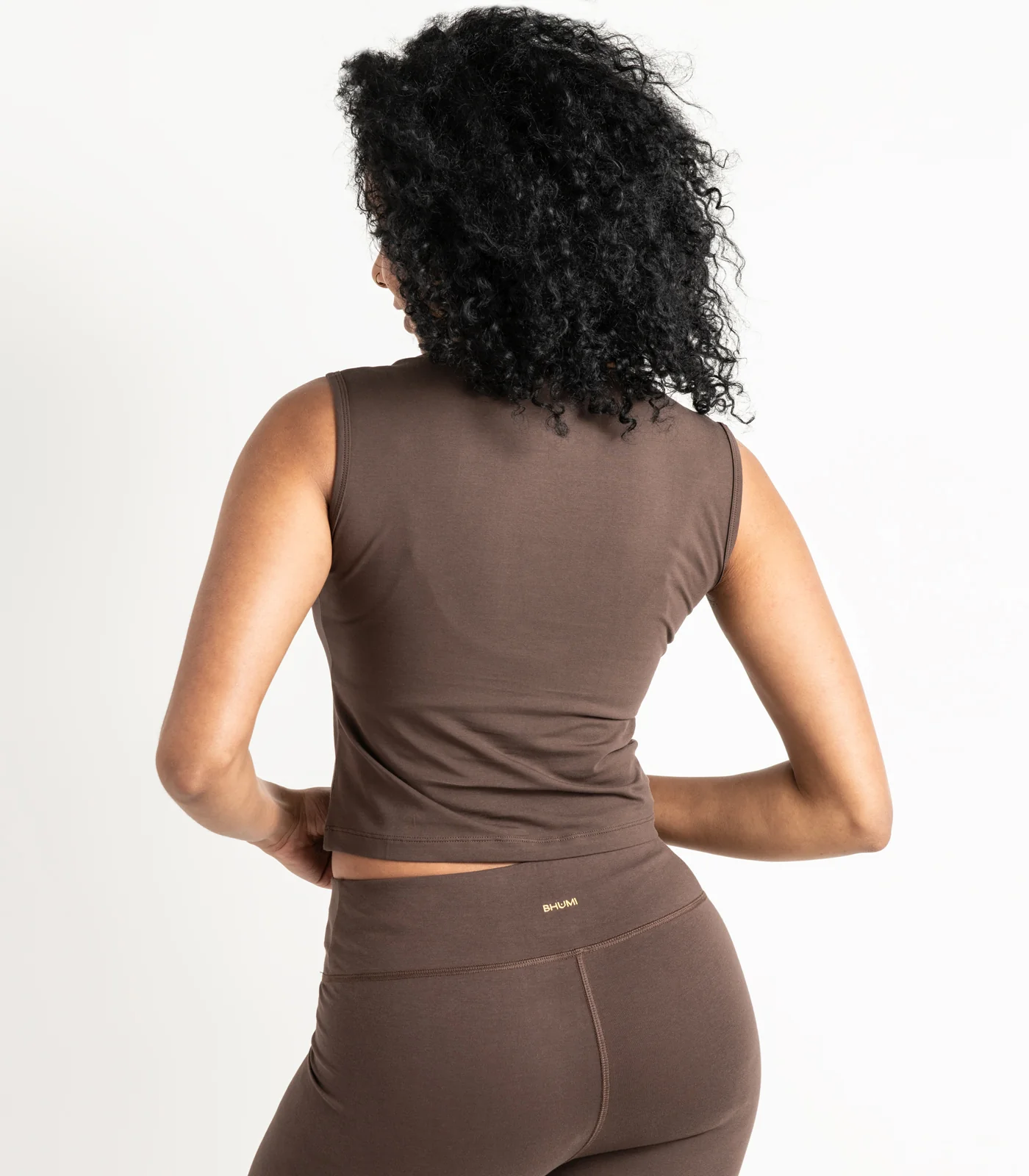 Organic Cotton Sleeveless Fitted Crop Top - Image 4