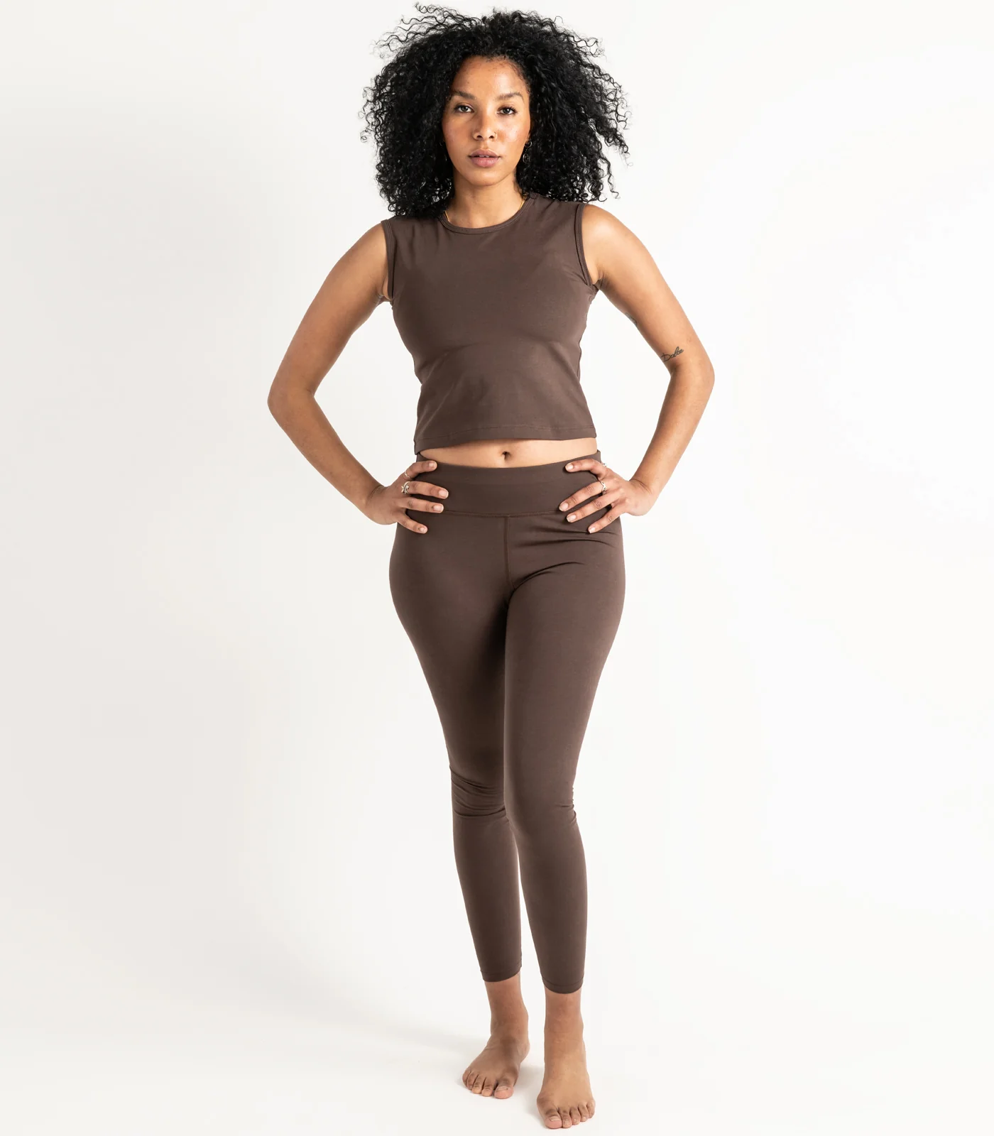 Organic Cotton Sleeveless Fitted Crop Top - Image 6