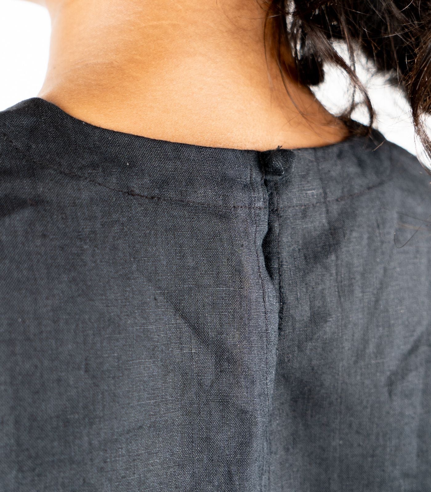 Organic Linen Sleeveless Lounge Shirt - Image 8
