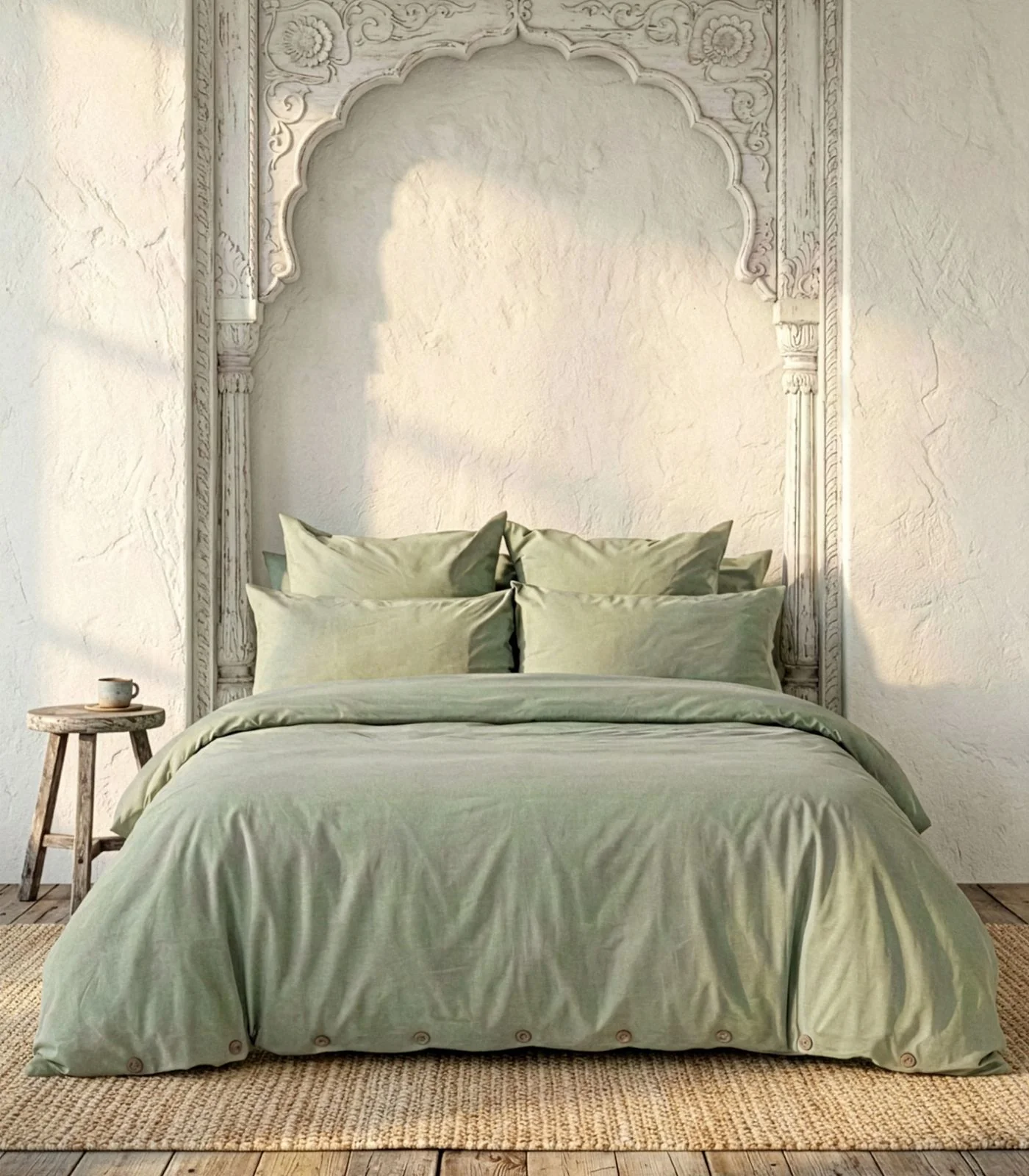Organic Cotton Percale Plain Quilt Cover Set - Image 11