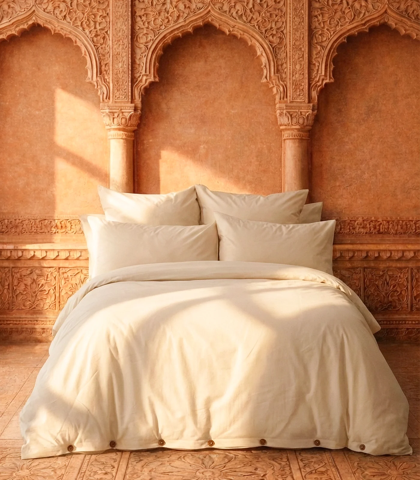 Organic Cotton Percale Plain Quilt Cover Set - Image 16